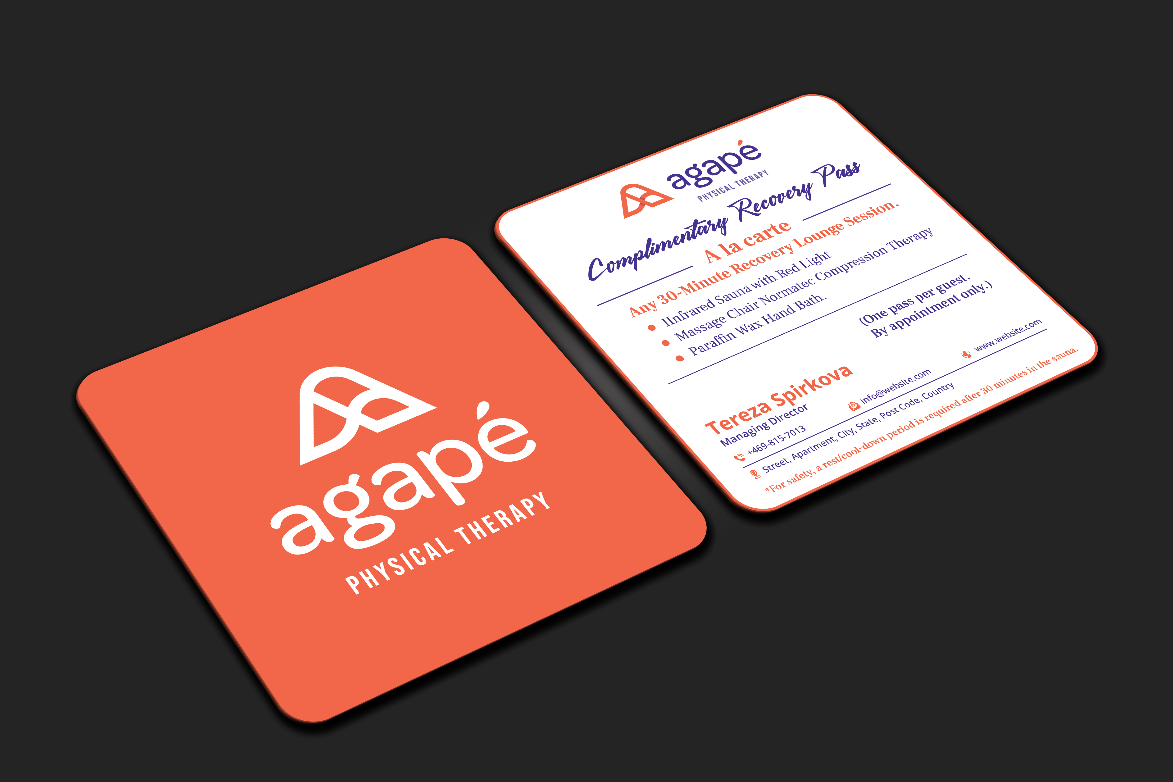 Design de Carte de Visite par DesignerShahadat pour Agapé Physical Therapy | Design #37184574