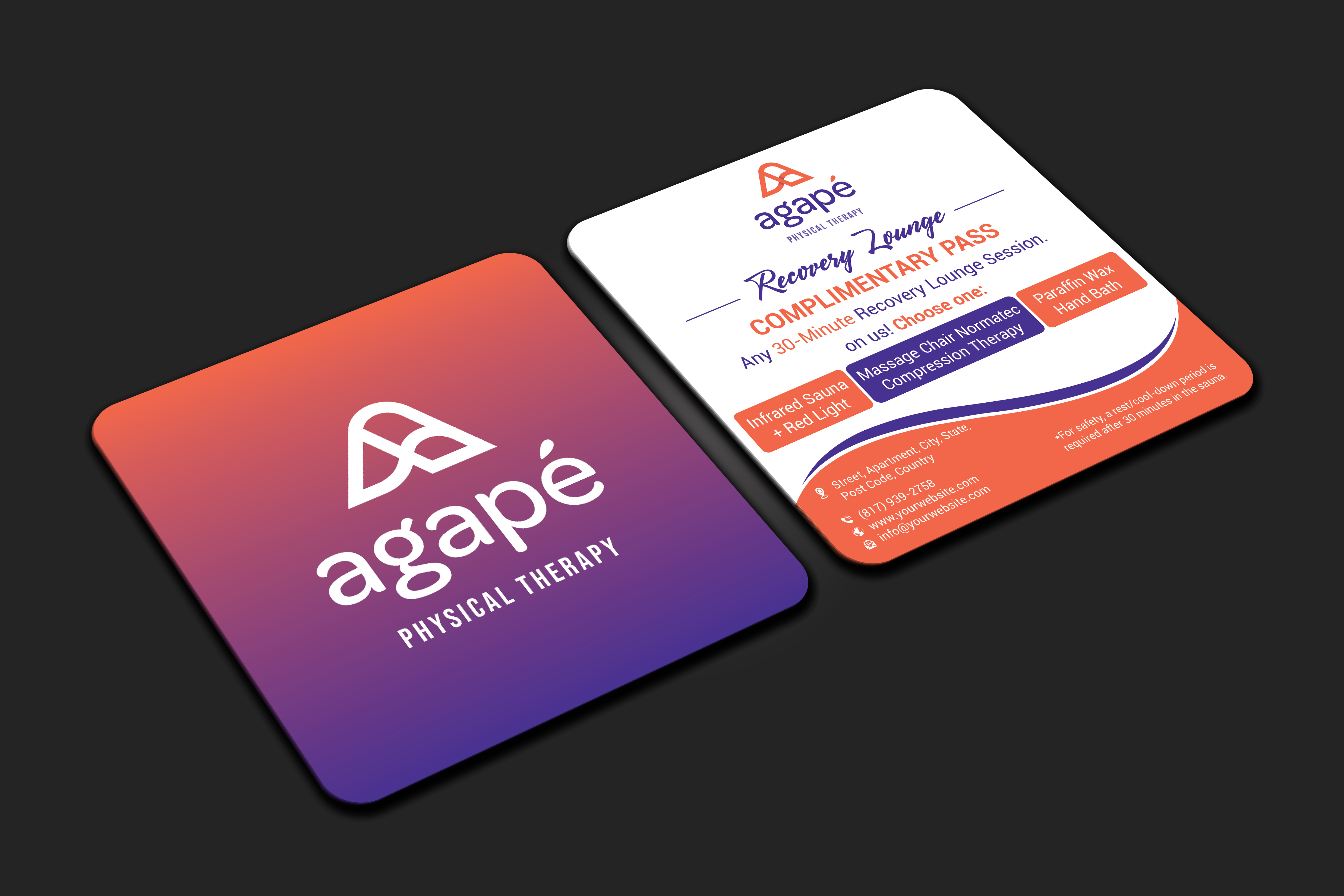 Design de Carte de Visite par DesignerShahadat pour Agapé Physical Therapy | Design #37185830