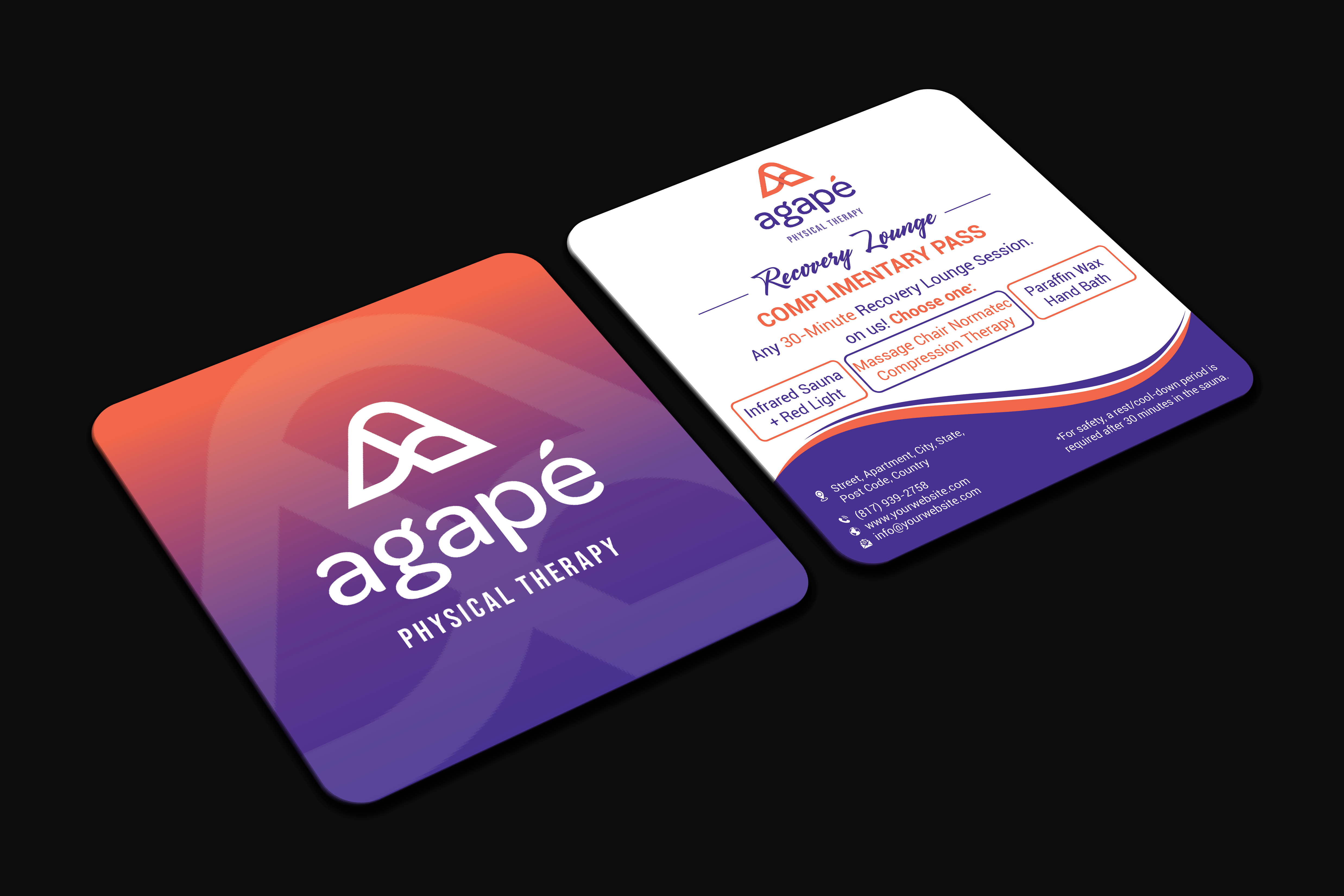 Design de Carte de Visite par DesignerShahadat pour Agapé Physical Therapy | Design #37185893