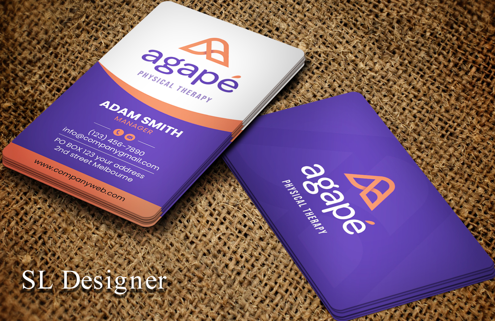 Design de Carte de Visite par SL Designer pour Agapé Physical Therapy | Design #37183711