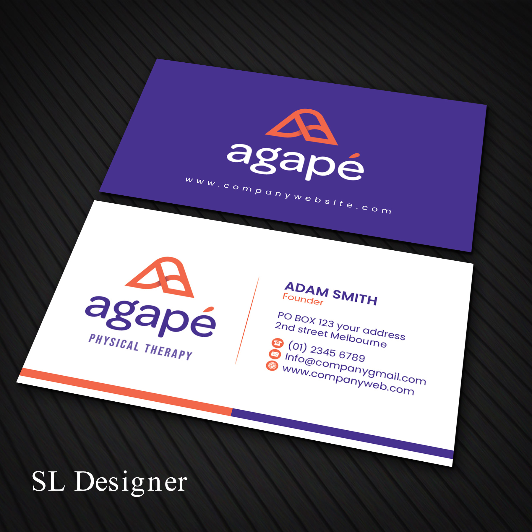 Design de Carte de Visite par SL Designer pour Agapé Physical Therapy | Design #37183712
