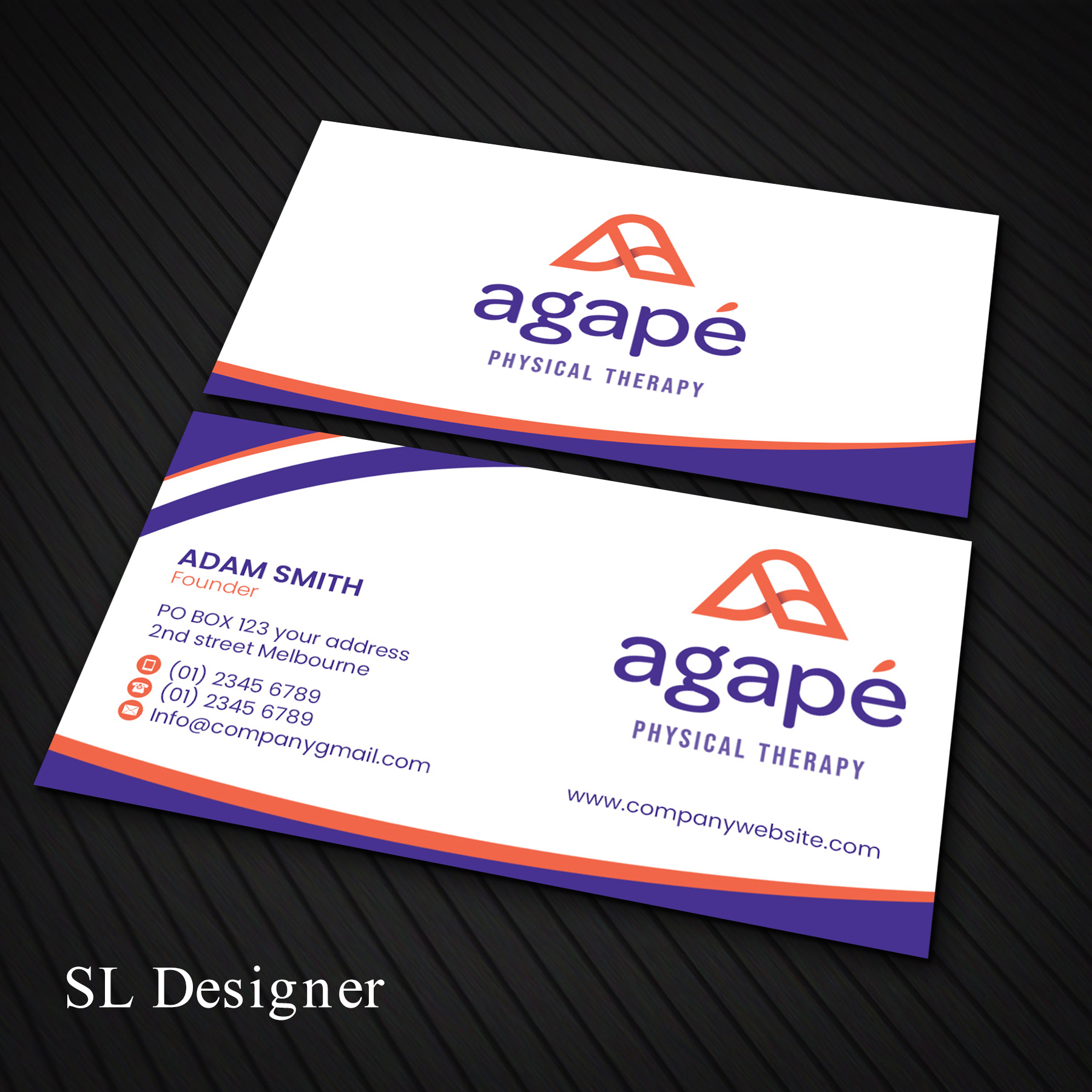 Design de Carte de Visite par SL Designer pour Agapé Physical Therapy | Design #37183713