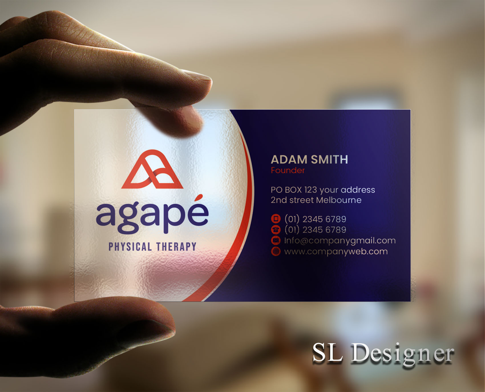 Design de Carte de Visite par SL Designer pour Agapé Physical Therapy | Design #37183723