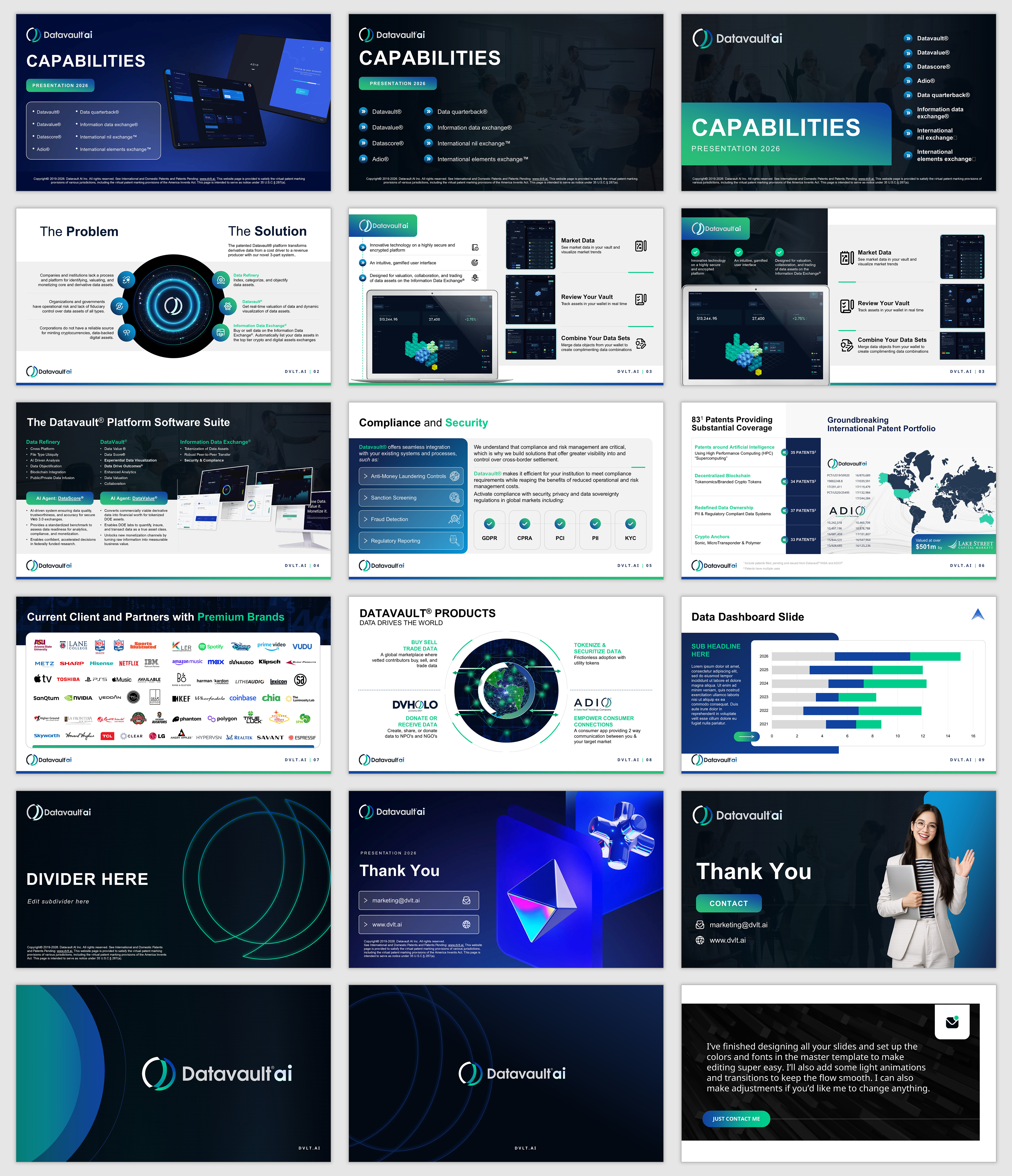 Diseño de PowerPoint por Neo Creative para Datavault AI Inc | Diseño #37196576