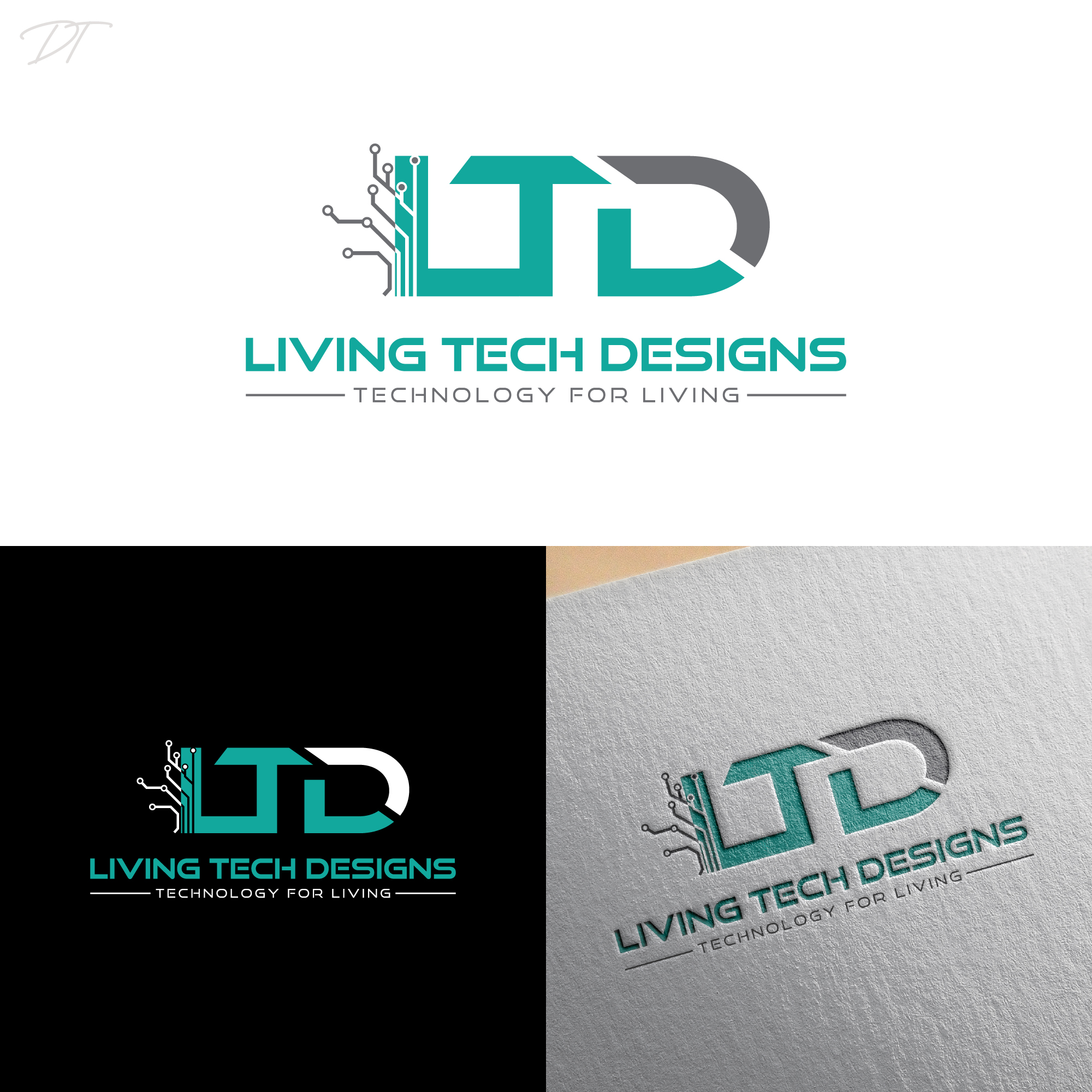 Logo Design by Talha Ahmad for Living Tech Designs | Design #37191972
