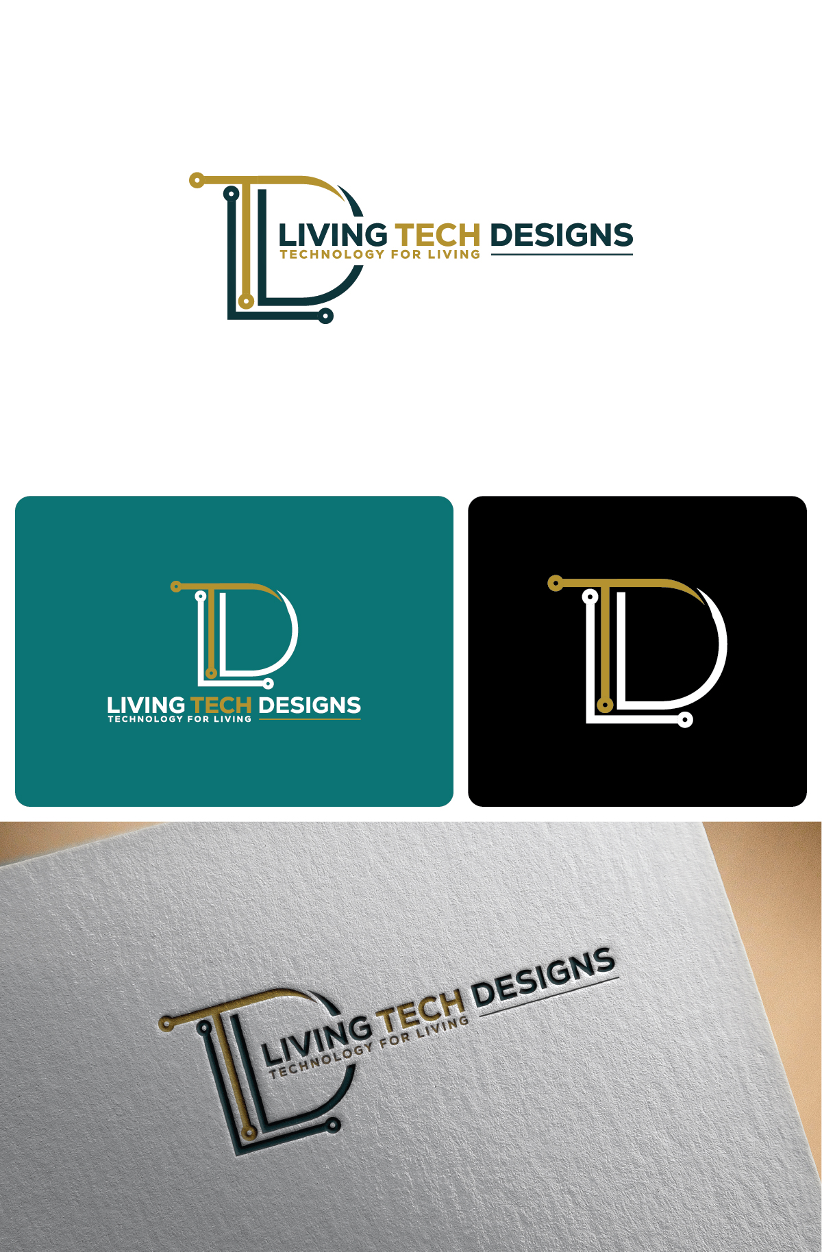 Logo Design by Talha Ahmad for Living Tech Designs | Design #37191973