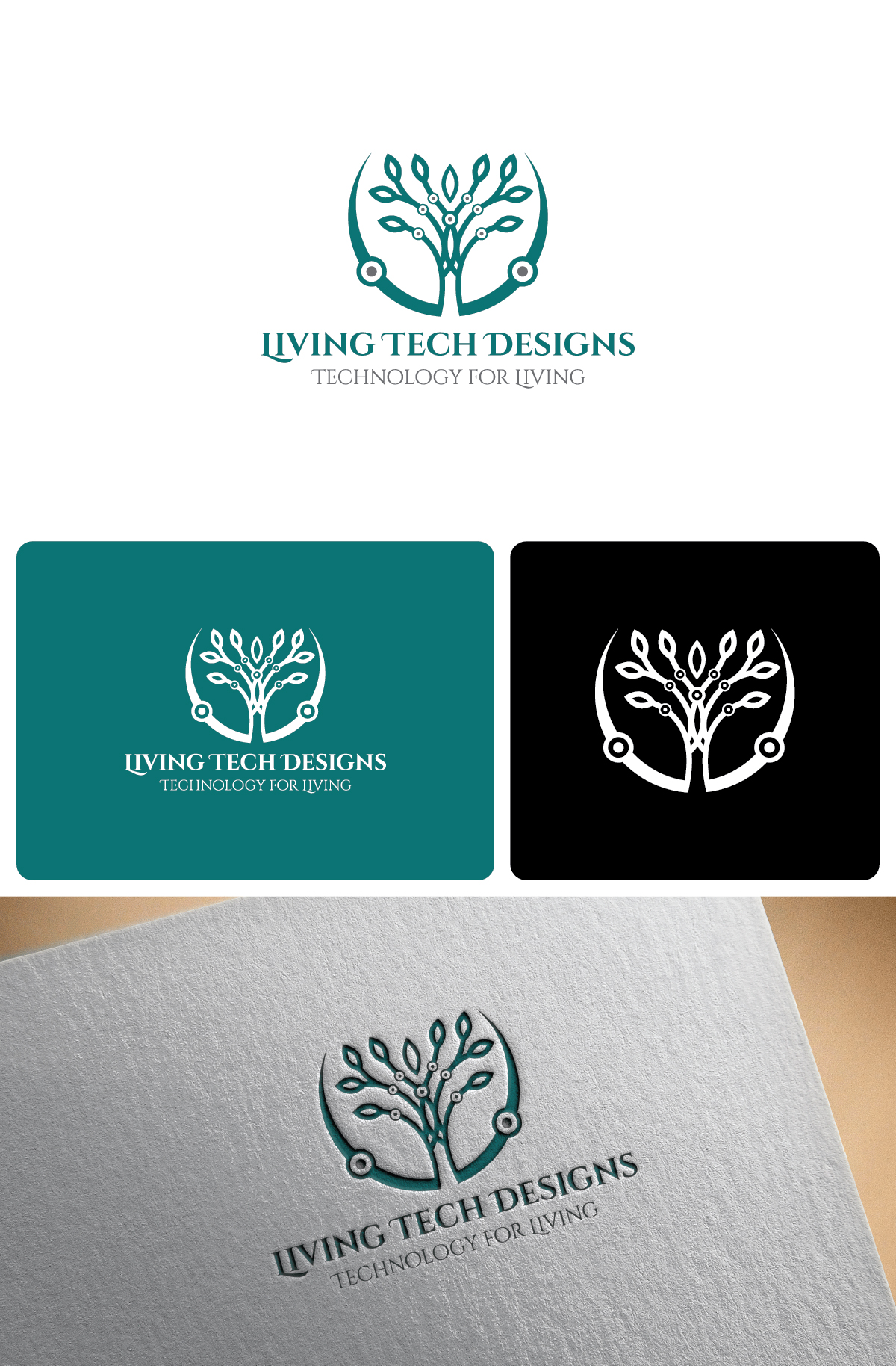 Logo Design by Talha Ahmad for Living Tech Designs | Design #37191974