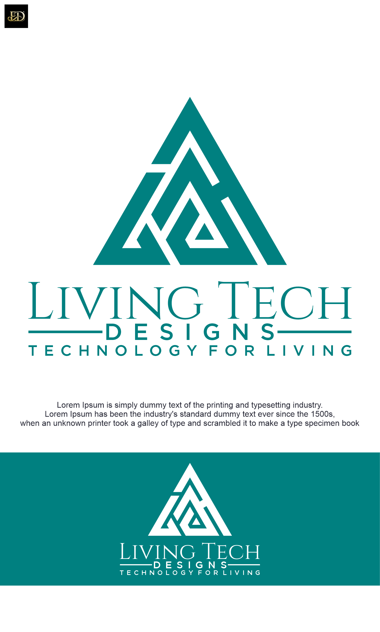 Logo Design by Eldmal for Living Tech Designs | Design #37189173