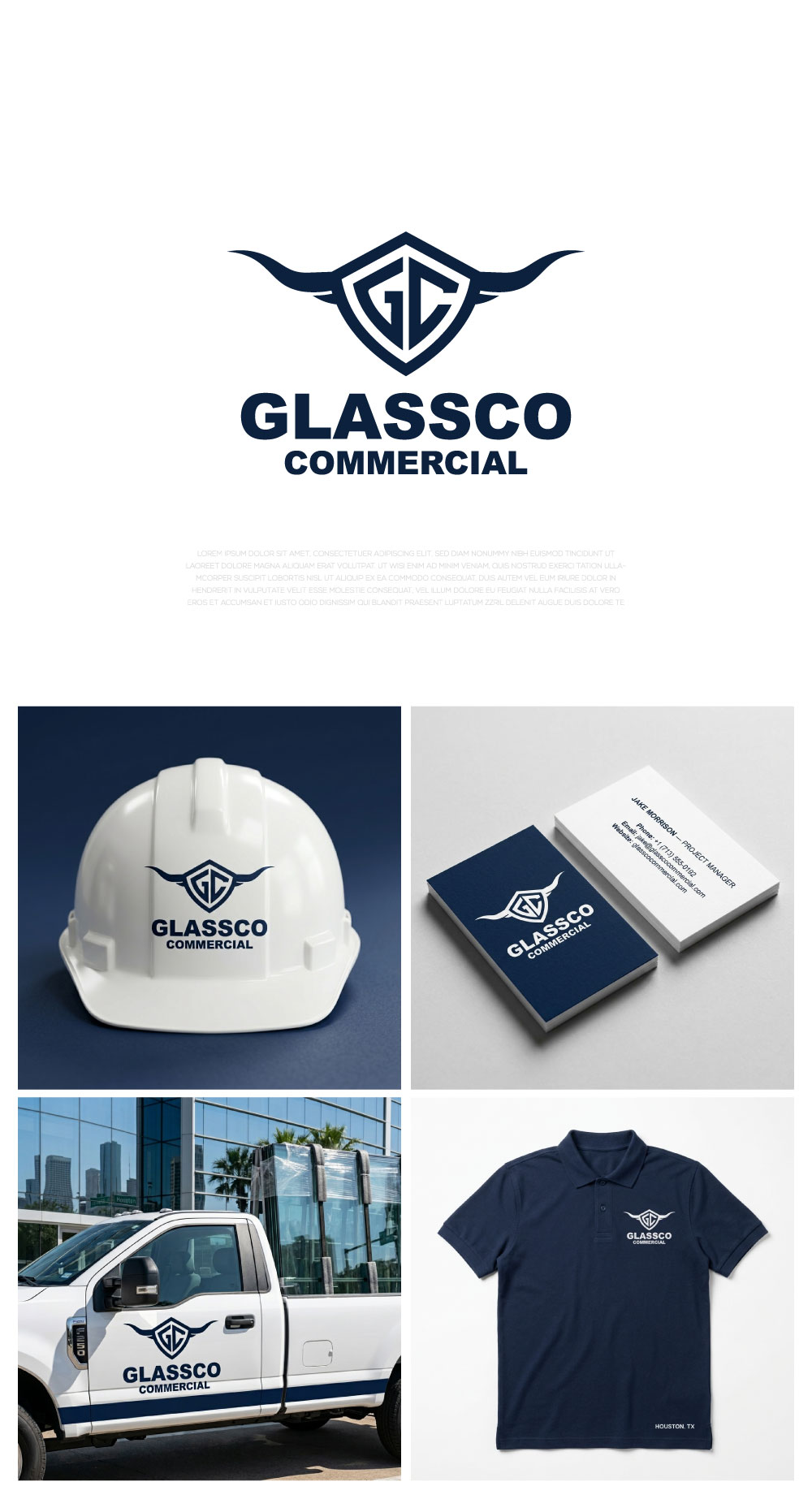 Diseño de Logo por LogoEon para GLASSCO COMMERICAL | Diseño #37194007