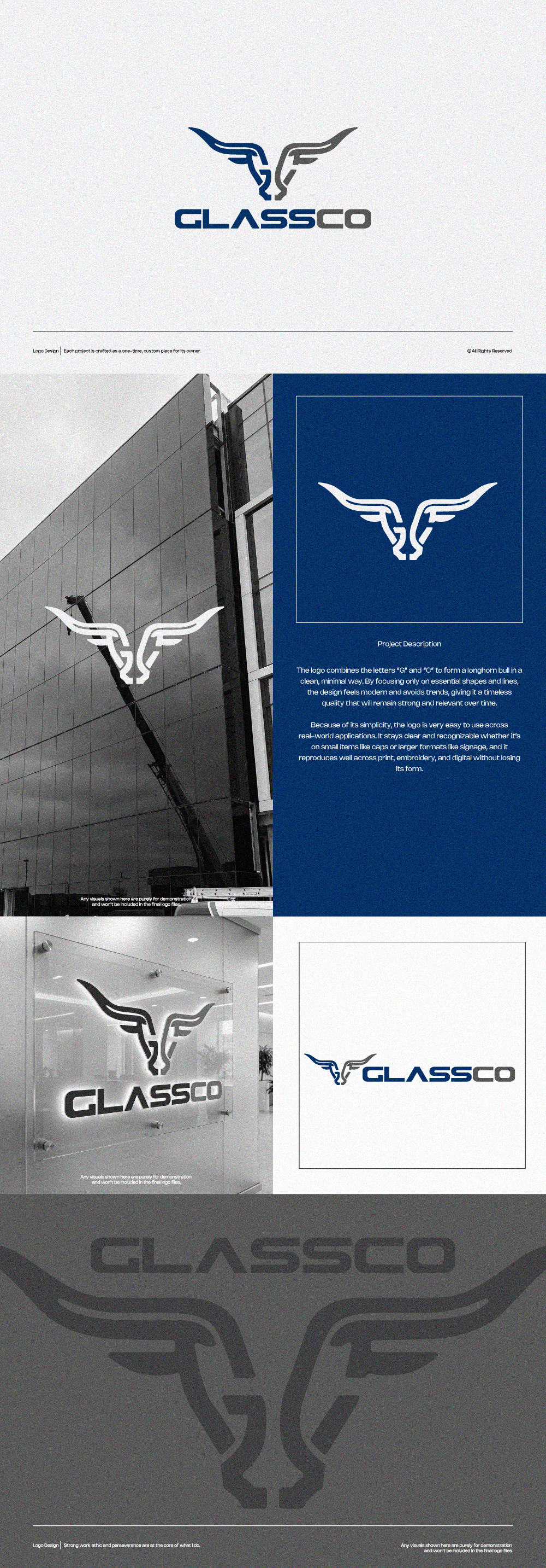Logo Design by Gol D Roger™ for GLASSCO COMMERICAL | Design #37194213