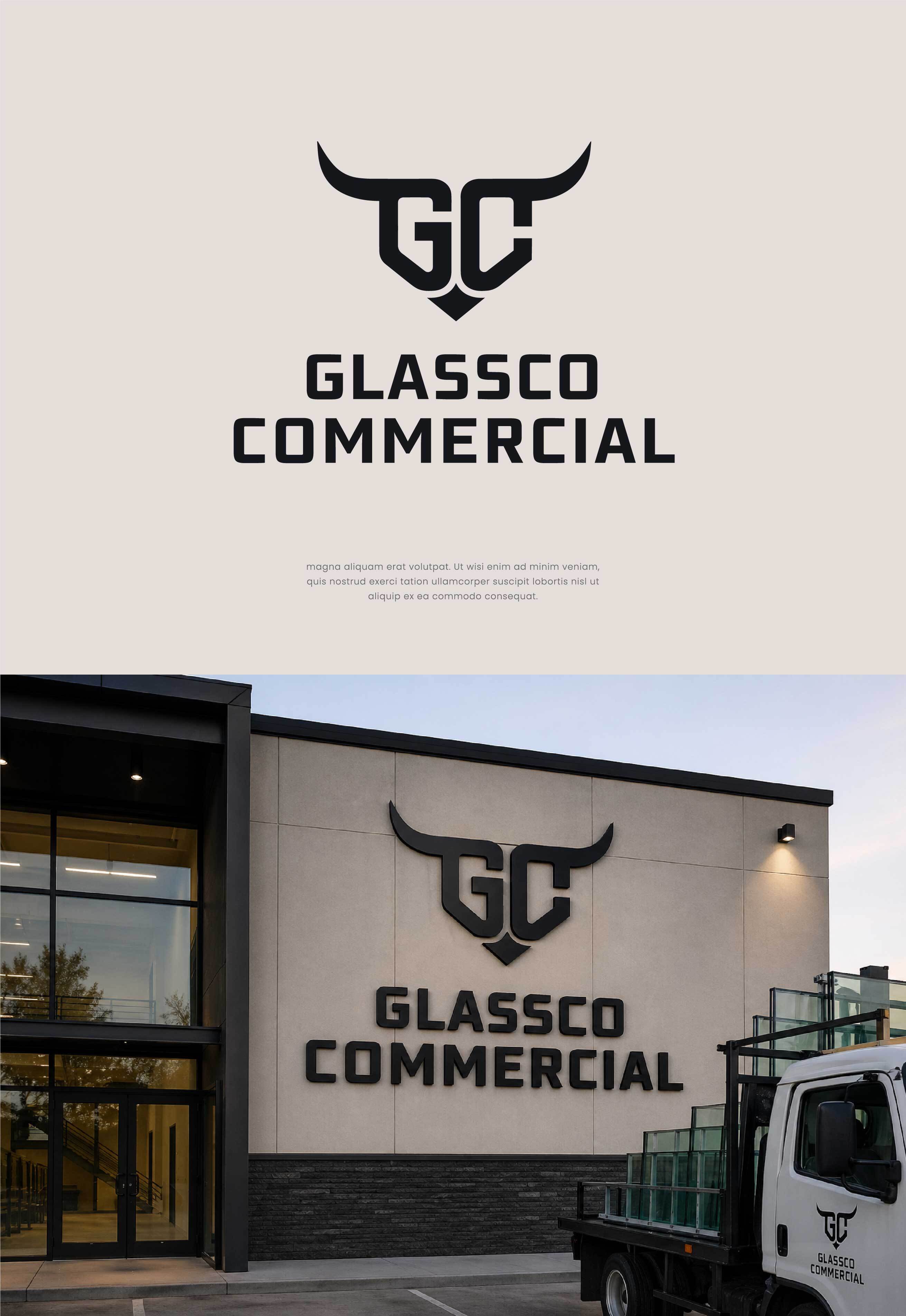 Logo-Design von Ha.Connick für GLASSCO COMMERICAL | Design #37199365