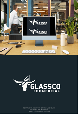 Logo Design by S@LM@™ for GLASSCO COMMERICAL | Design: #37220241