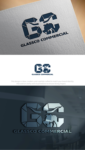 Logo Design by Hamza  Al-Muttalib for GLASSCO COMMERICAL | Design: #37196886