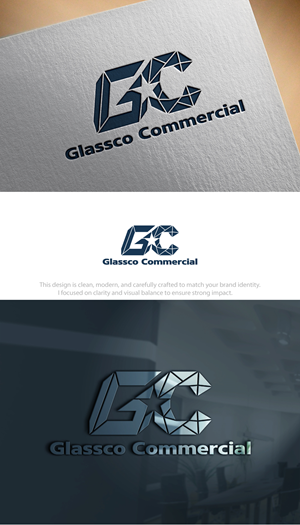 Logo Design by Hamza  Al-Muttalib for GLASSCO COMMERICAL | Design: #37196887