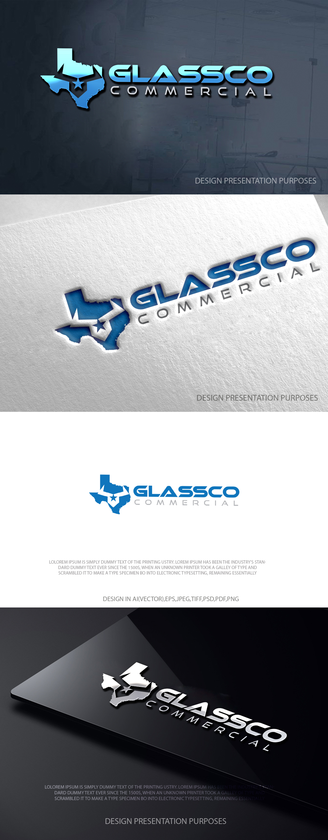 Logo Design by zebronicgraphic for GLASSCO COMMERICAL | Design #37196589