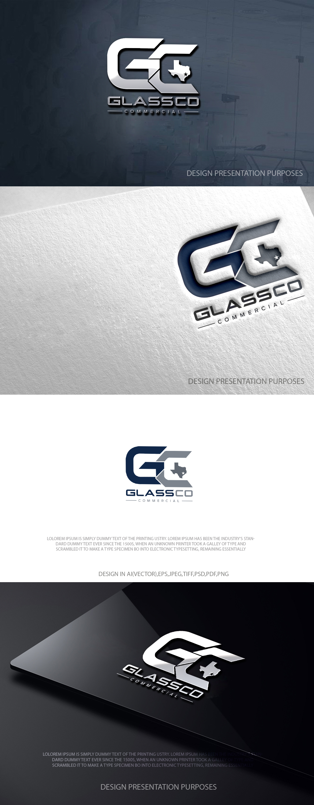Logo Design by zebronicgraphic for GLASSCO COMMERICAL | Design #37196593