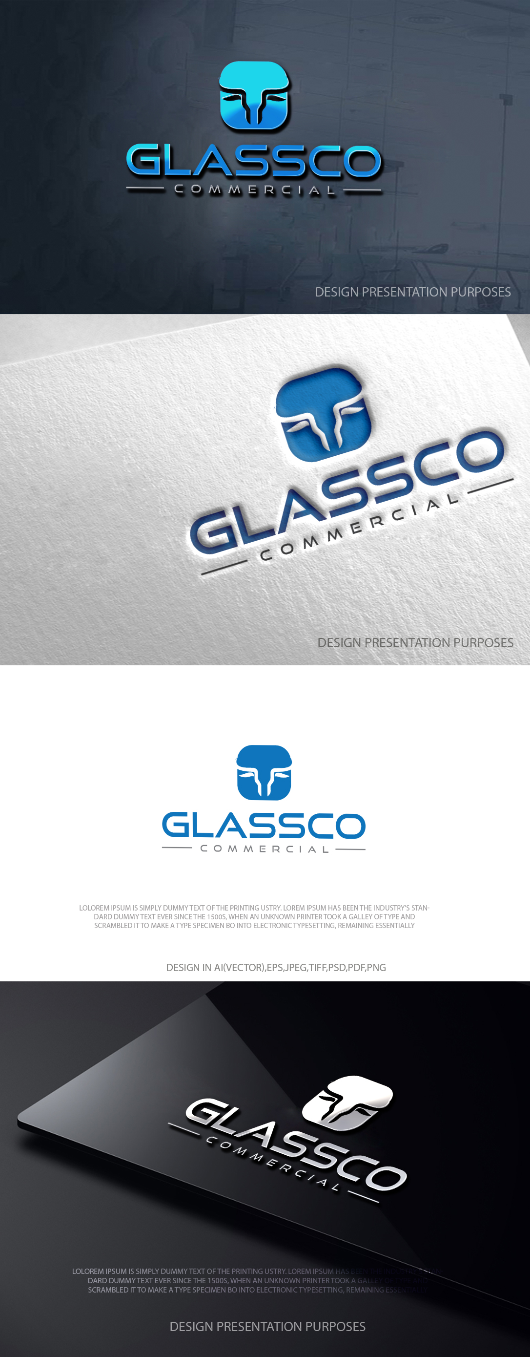 Logo Design by zebronicgraphic for GLASSCO COMMERICAL | Design #37196595