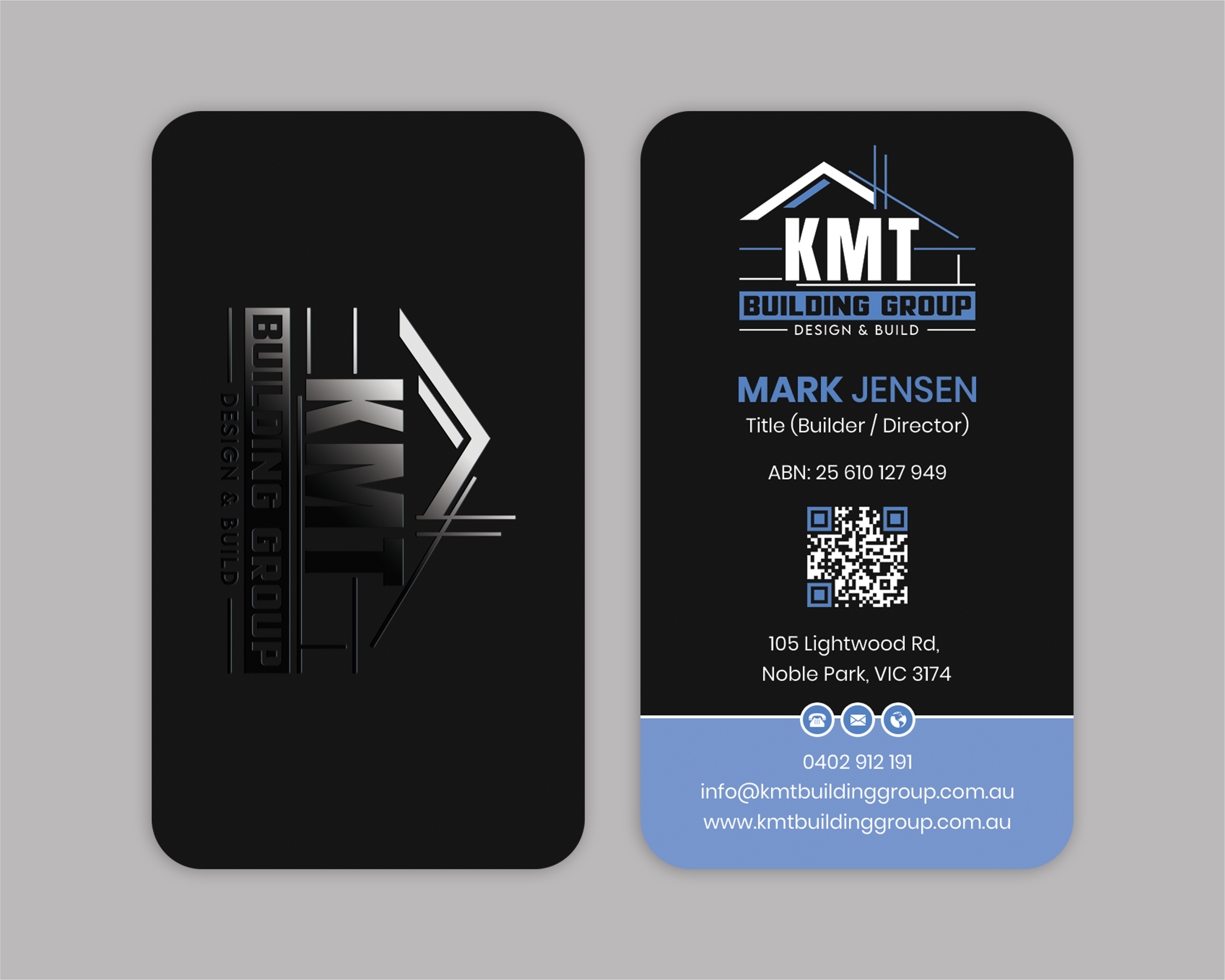 Business Card Design by Expert Bappy for KMT Building Group Pty Ltd | Design #37197739