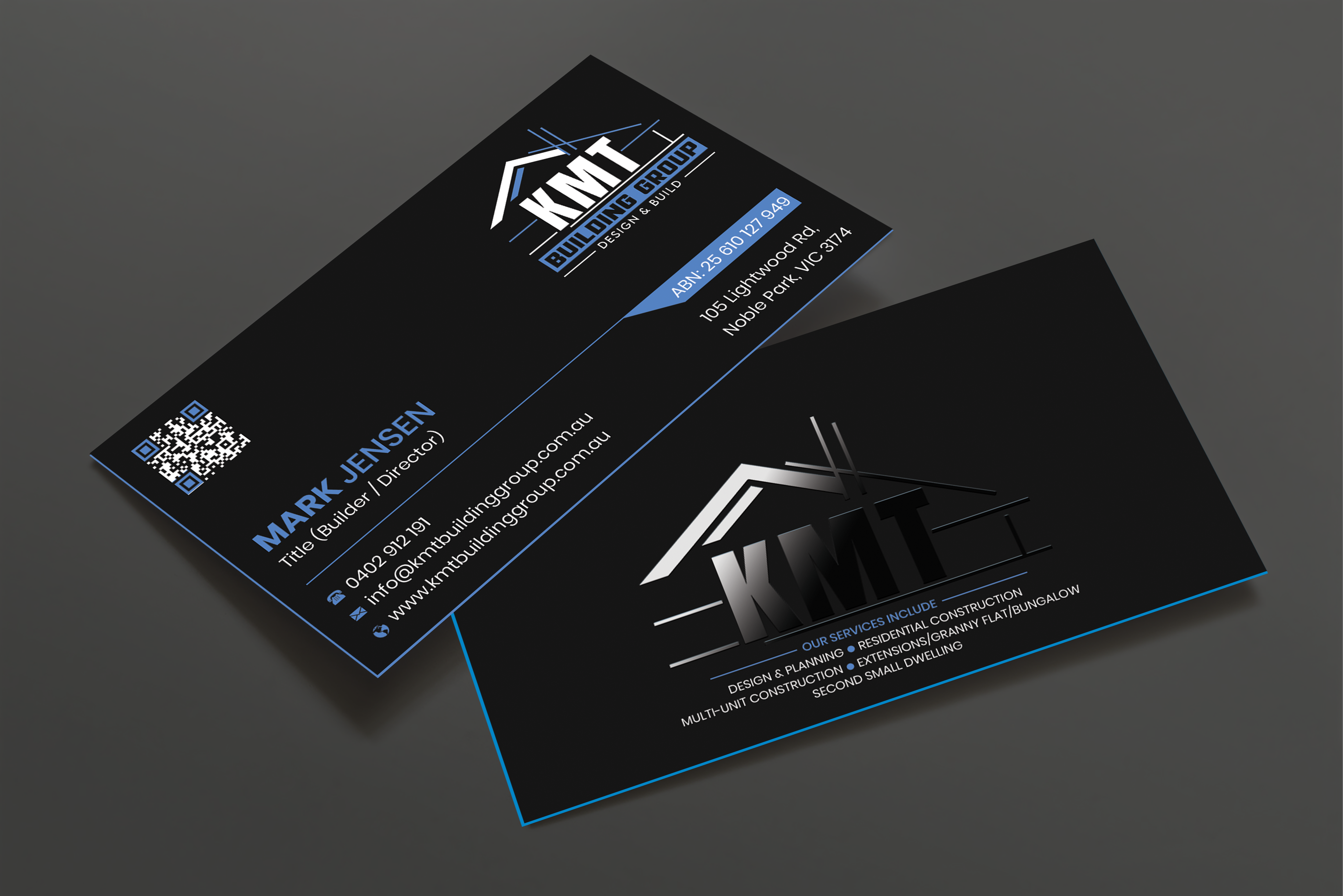 Diseño de Tarjeta de Presentación por Expert Bappy para KMT Building Group Pty Ltd | Diseño #37197812