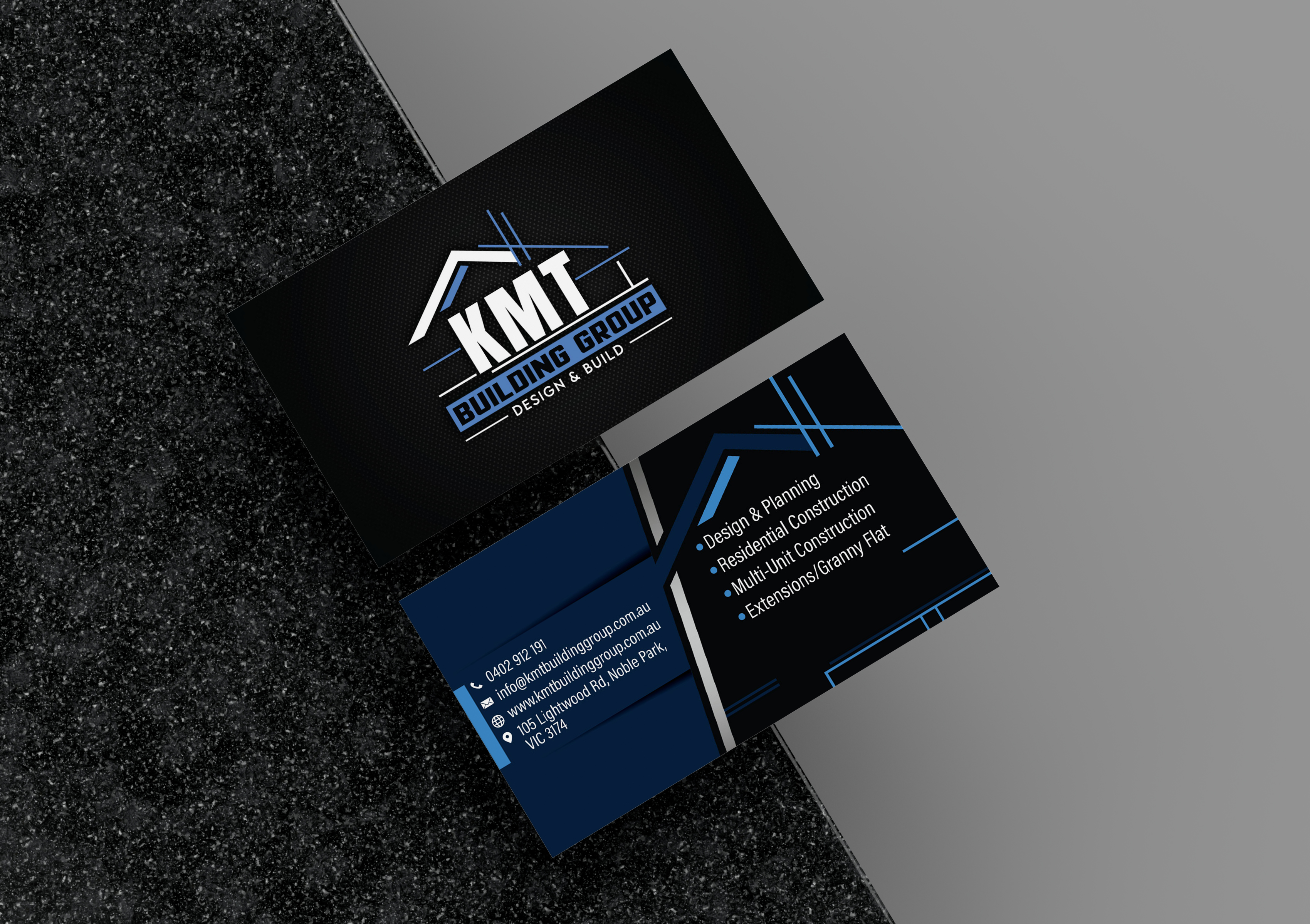 Diseño de Tarjeta de Presentación por Designz Zone para KMT Building Group Pty Ltd | Diseño #37195961