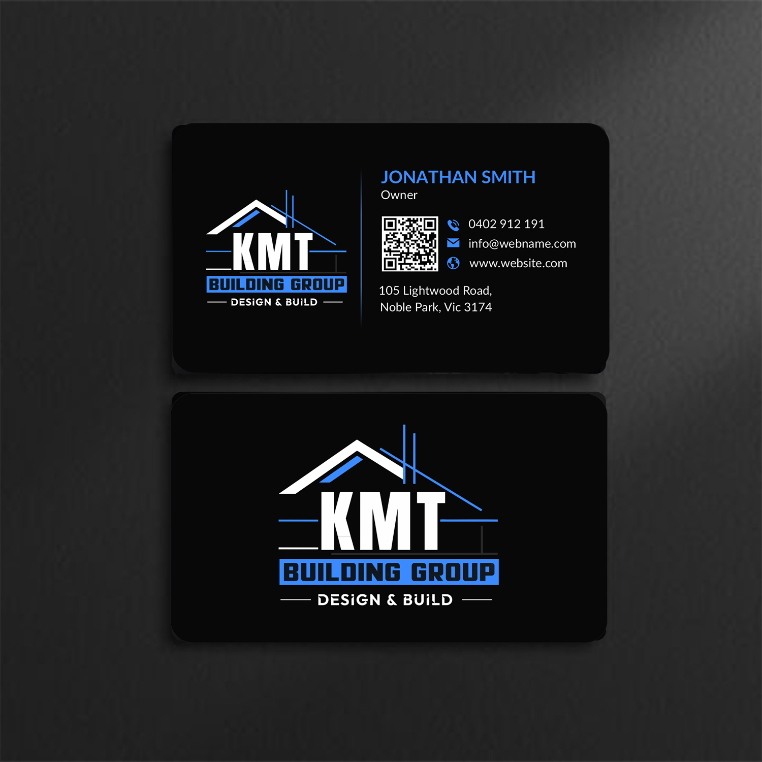 Diseño de Tarjeta de Presentación por JS Desiger para KMT Building Group Pty Ltd | Diseño #37195725