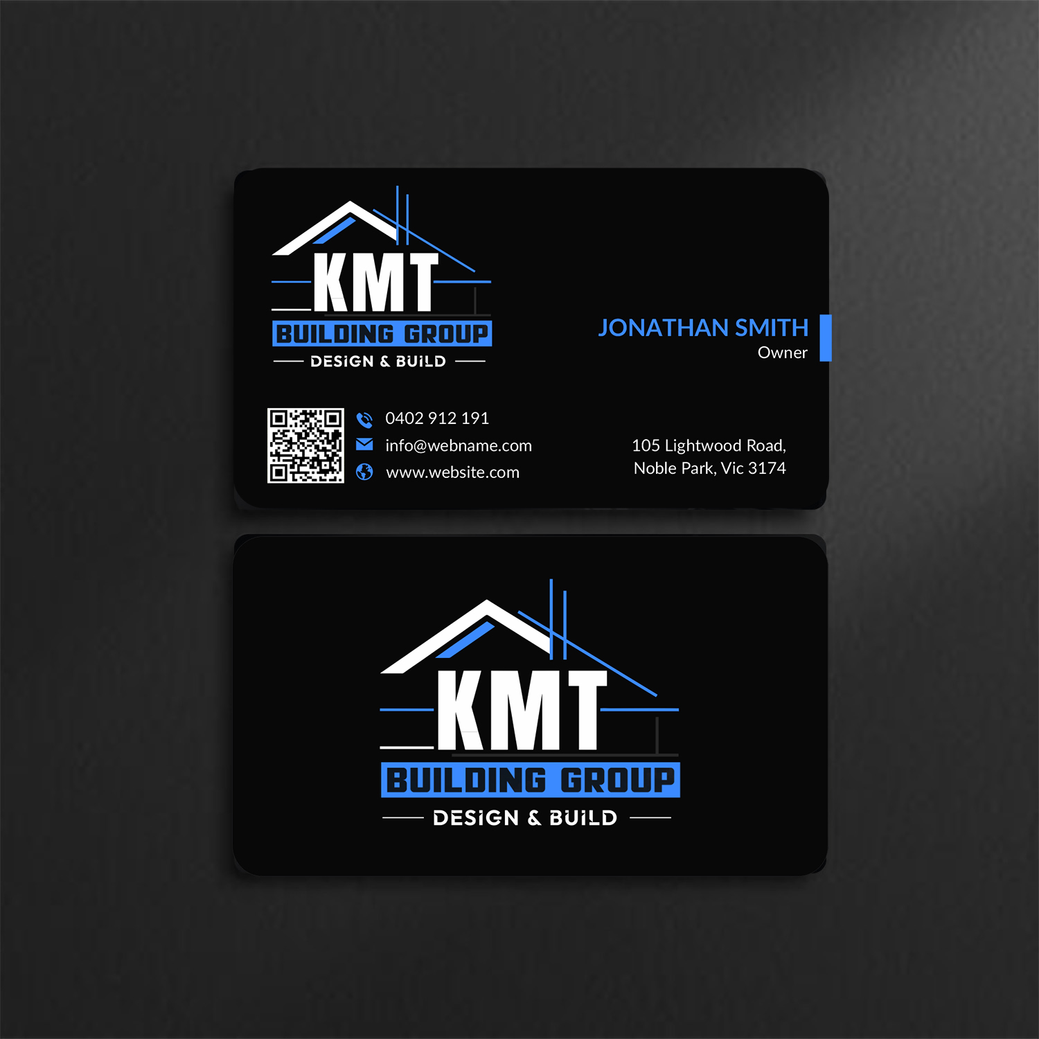 Diseño de Tarjeta de Presentación por JS Desiger para KMT Building Group Pty Ltd | Diseño #37195740