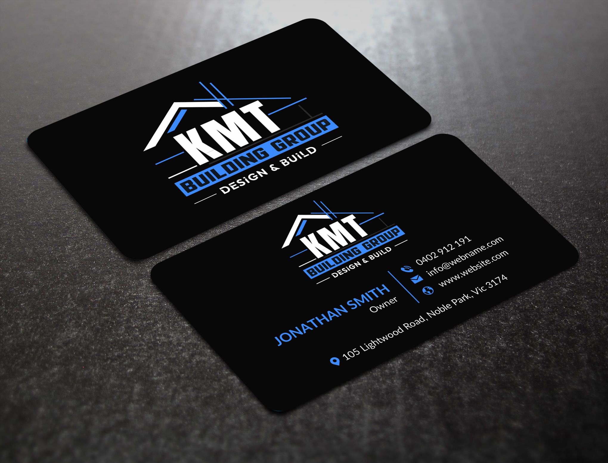 Business Card Design by JS Desiger for KMT Building Group Pty Ltd | Design #37195798