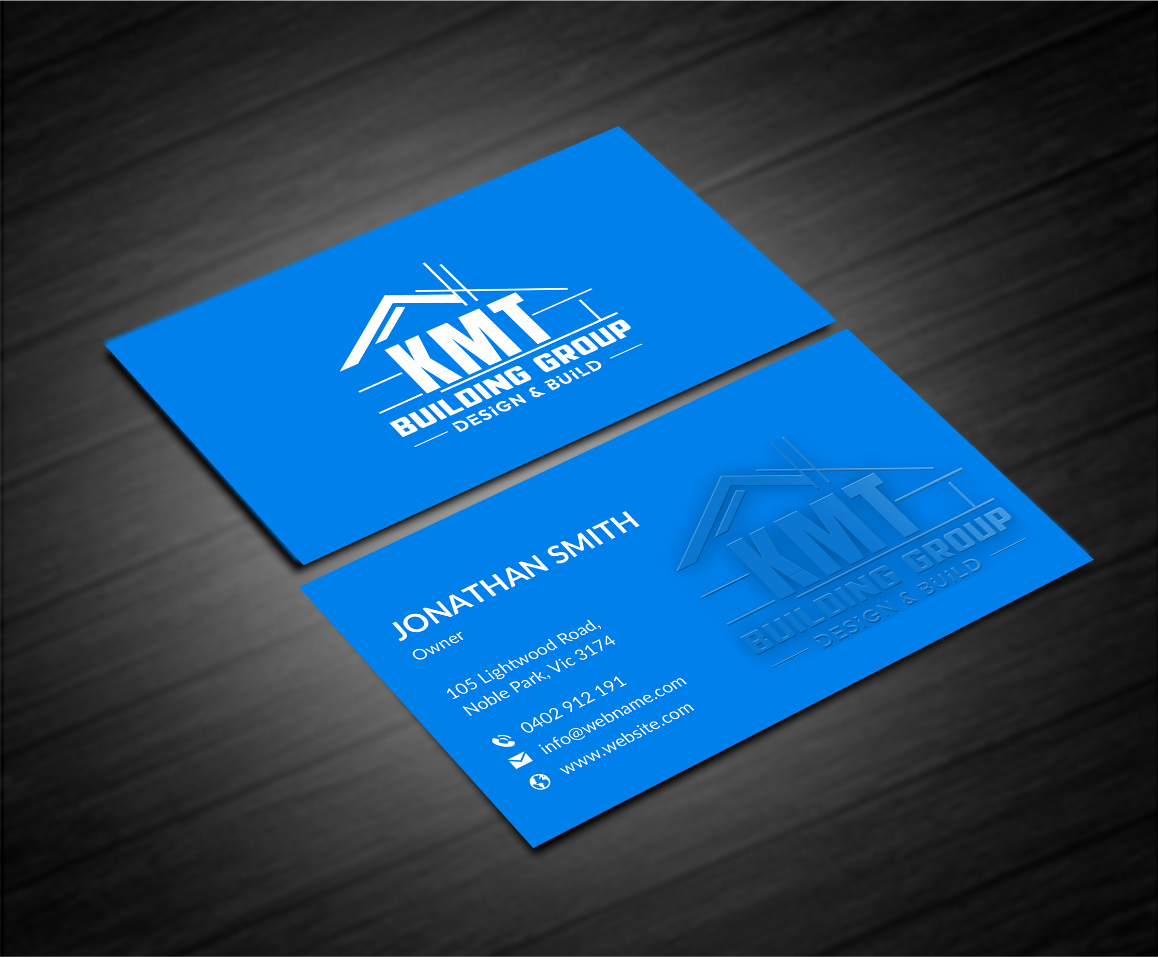 Diseño de Tarjeta de Presentación por JS Desiger para KMT Building Group Pty Ltd | Diseño #37196138