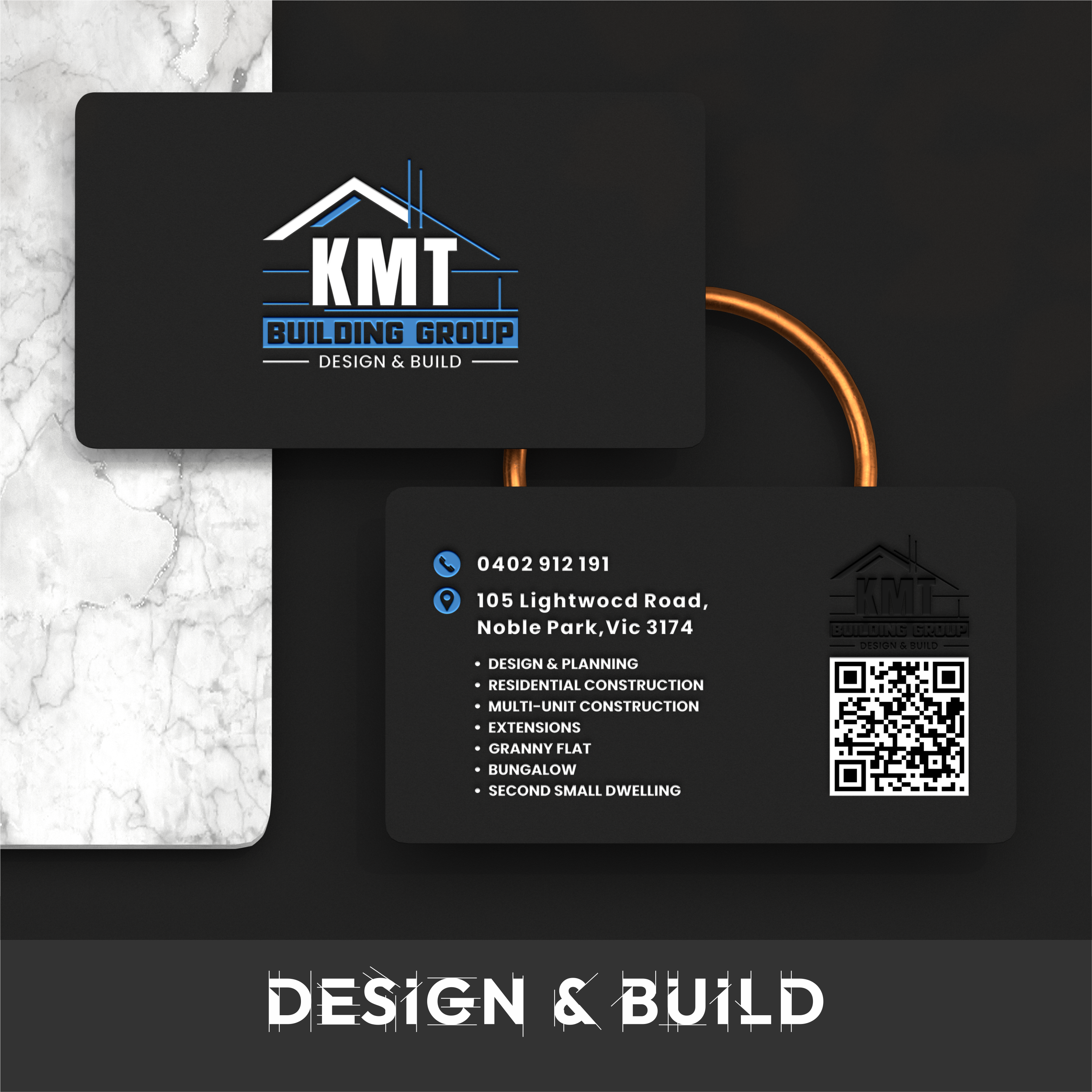 Business Card Design by Seblak_Studio for KMT Building Group Pty Ltd | Design #37198793