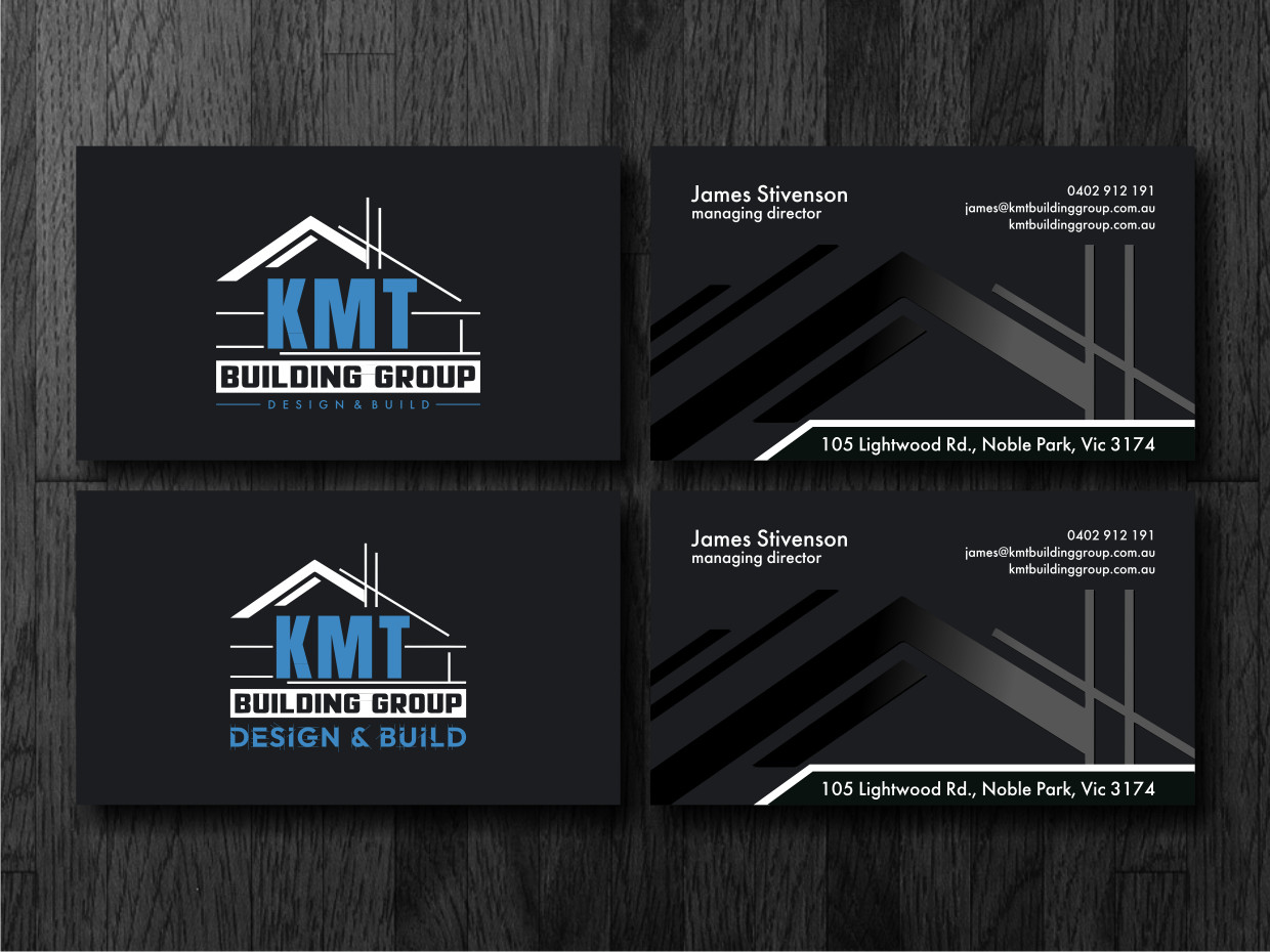 Diseño de Tarjeta de Presentación por Atvento Graphics para KMT Building Group Pty Ltd | Diseño #37225347