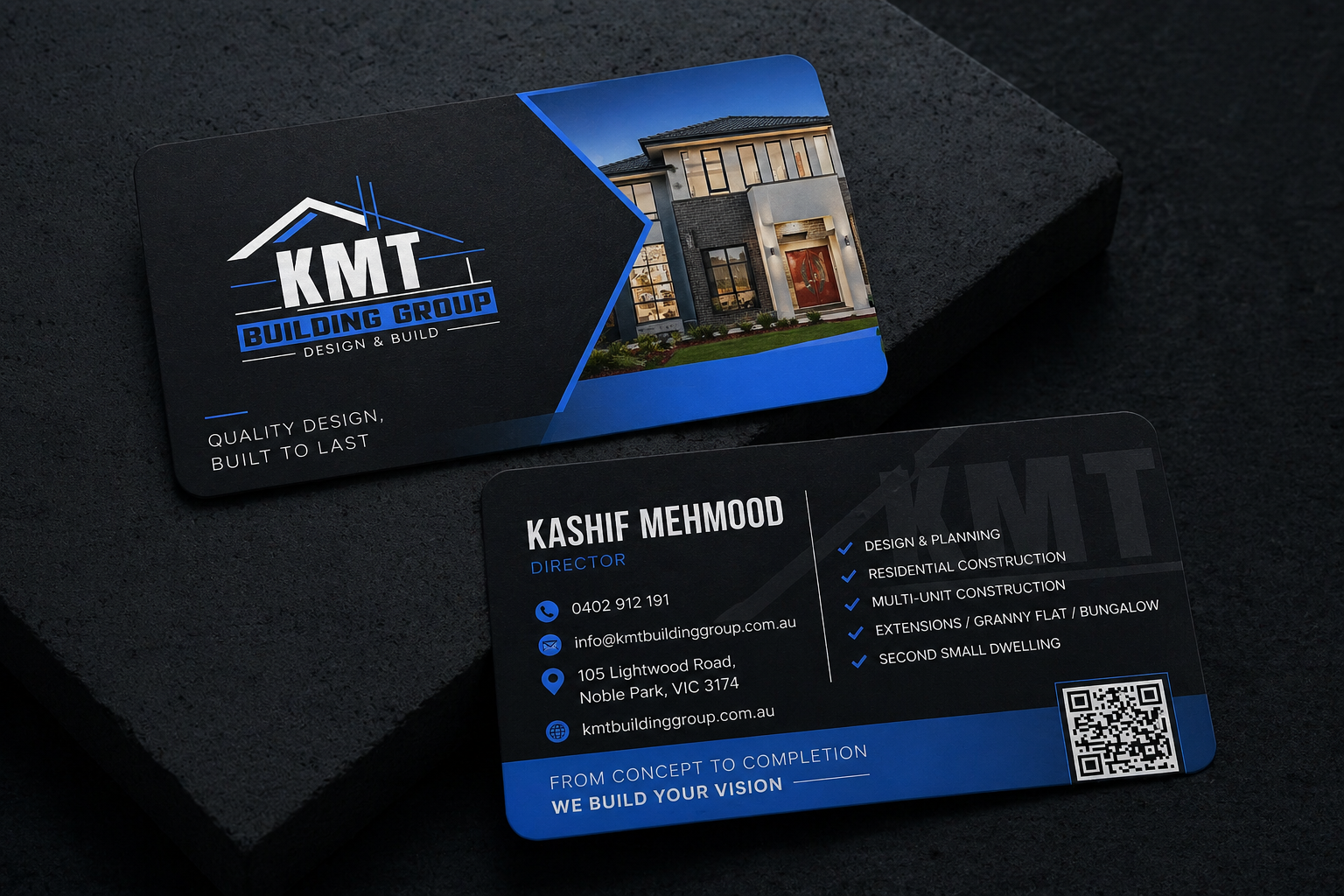 Business Card Design by ARtKISTA for KMT Building Group Pty Ltd | Design #37195811