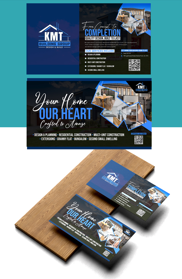 Diseño de Tarjeta de Presentación por ARtKISTA para KMT Building Group Pty Ltd | Diseño #37199158