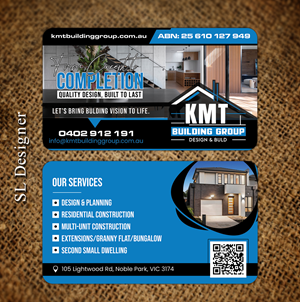 Diseño de Tarjeta de Presentación por SL Designer para KMT Building Group Pty Ltd | Diseño: #37197577