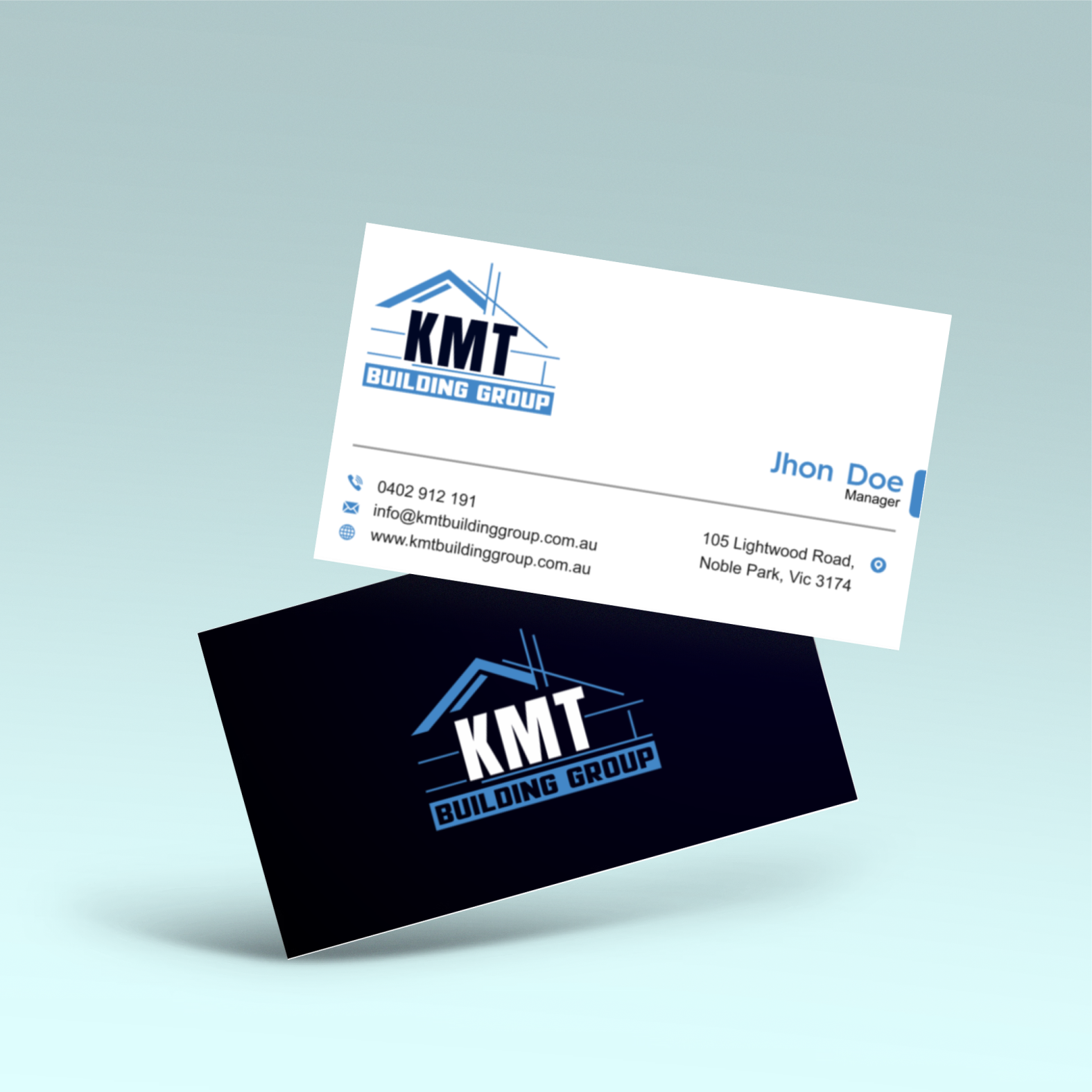 Business Card Design by vintana for KMT Building Group Pty Ltd | Design #37198453