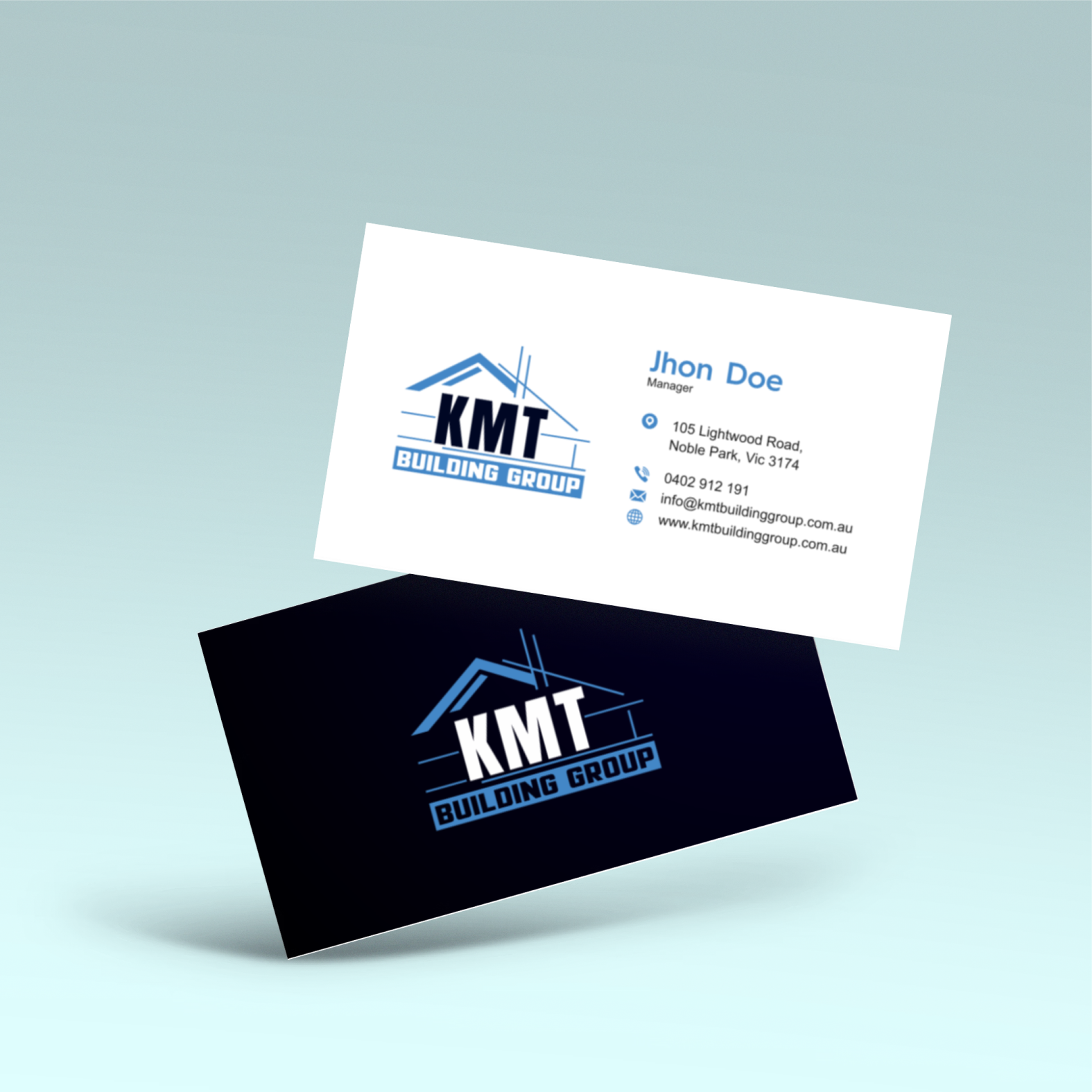 Diseño de Tarjeta de Presentación por vintana para KMT Building Group Pty Ltd | Diseño #37198455
