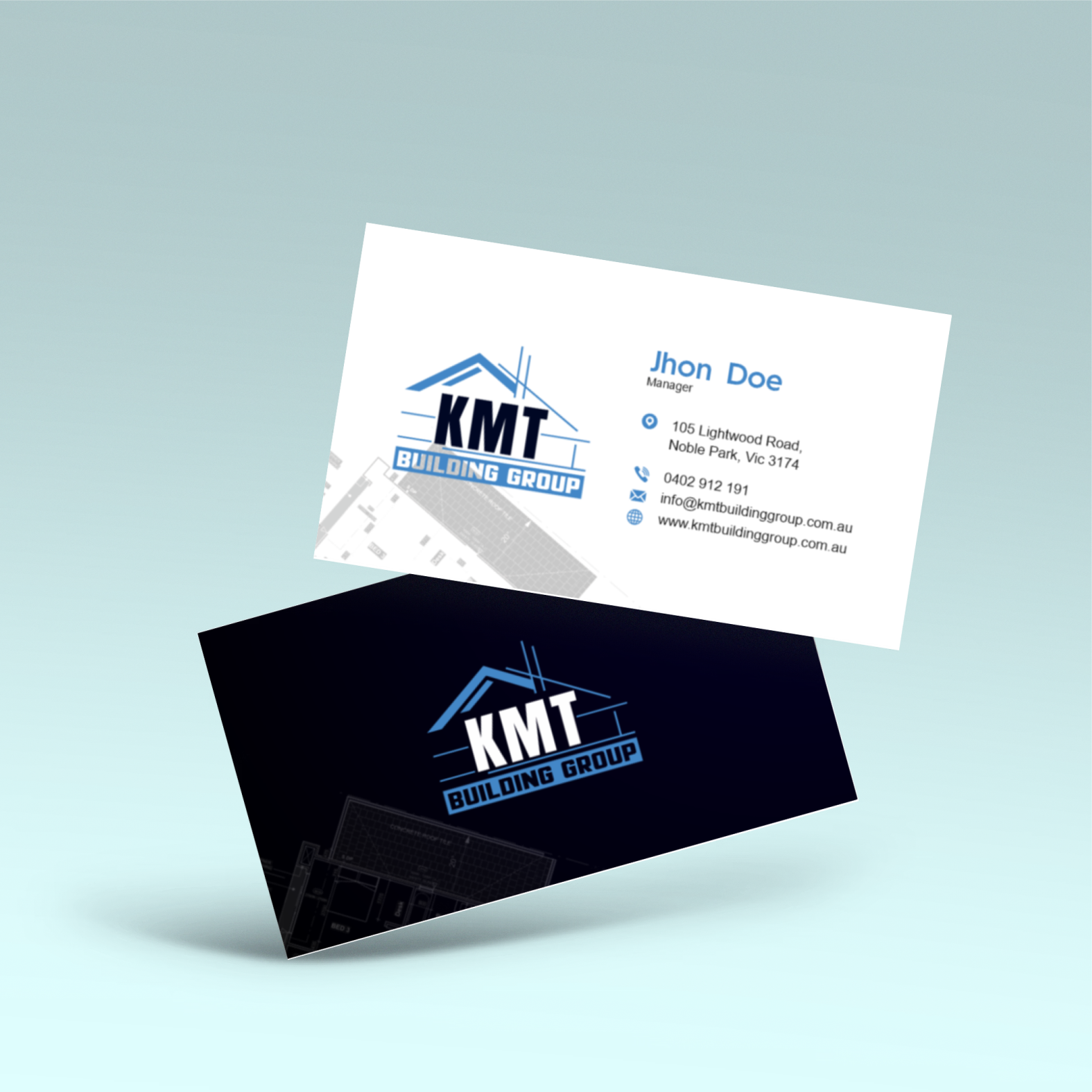 Diseño de Tarjeta de Presentación por vintana para KMT Building Group Pty Ltd | Diseño #37198463