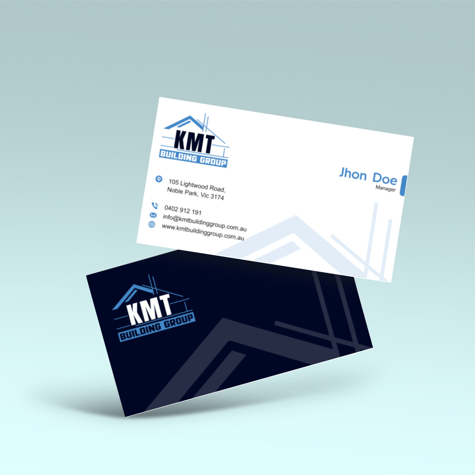 Diseño de Tarjeta de Presentación por vintana para KMT Building Group Pty Ltd | Diseño #37198476