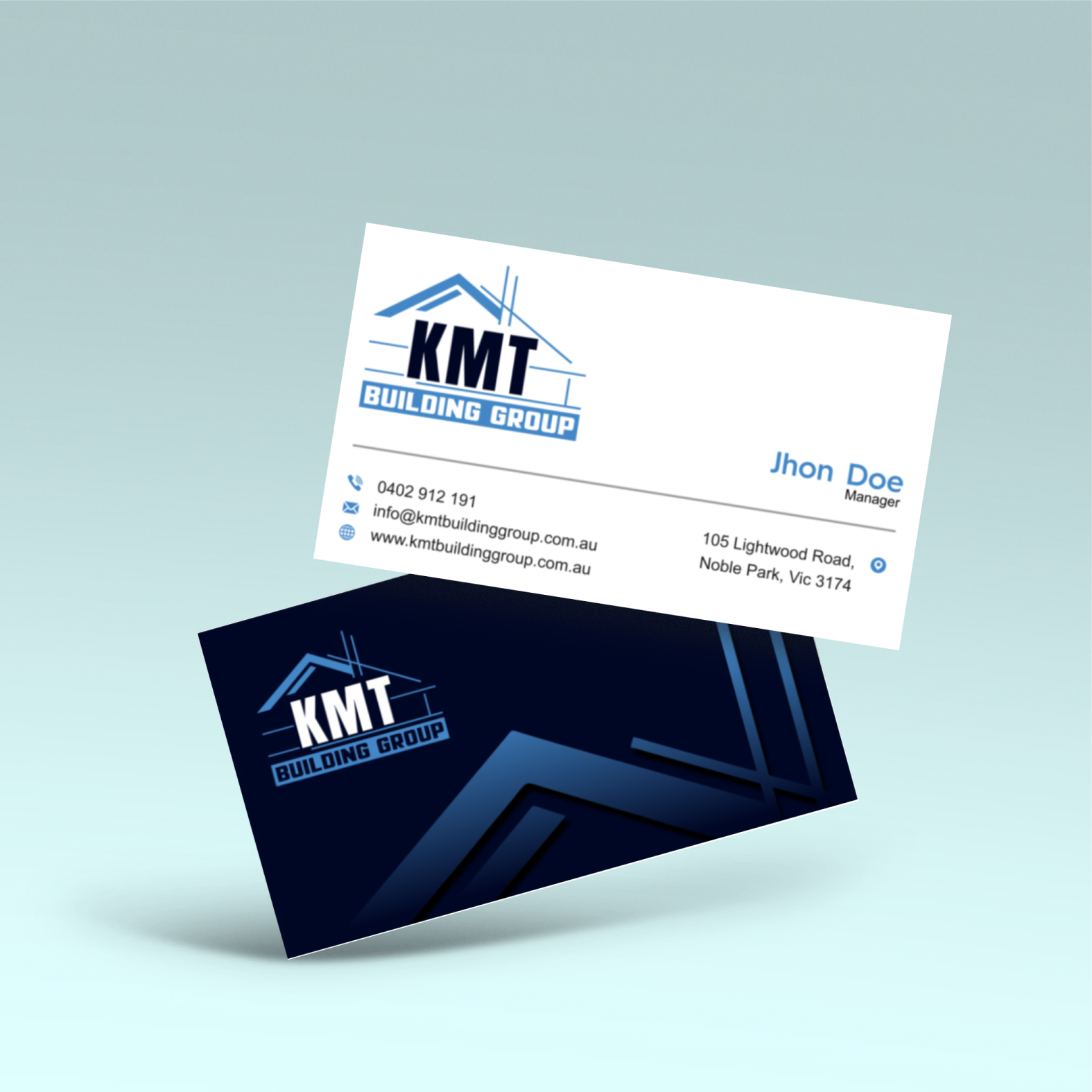 Diseño de Tarjeta de Presentación por vintana para KMT Building Group Pty Ltd | Diseño #37198537