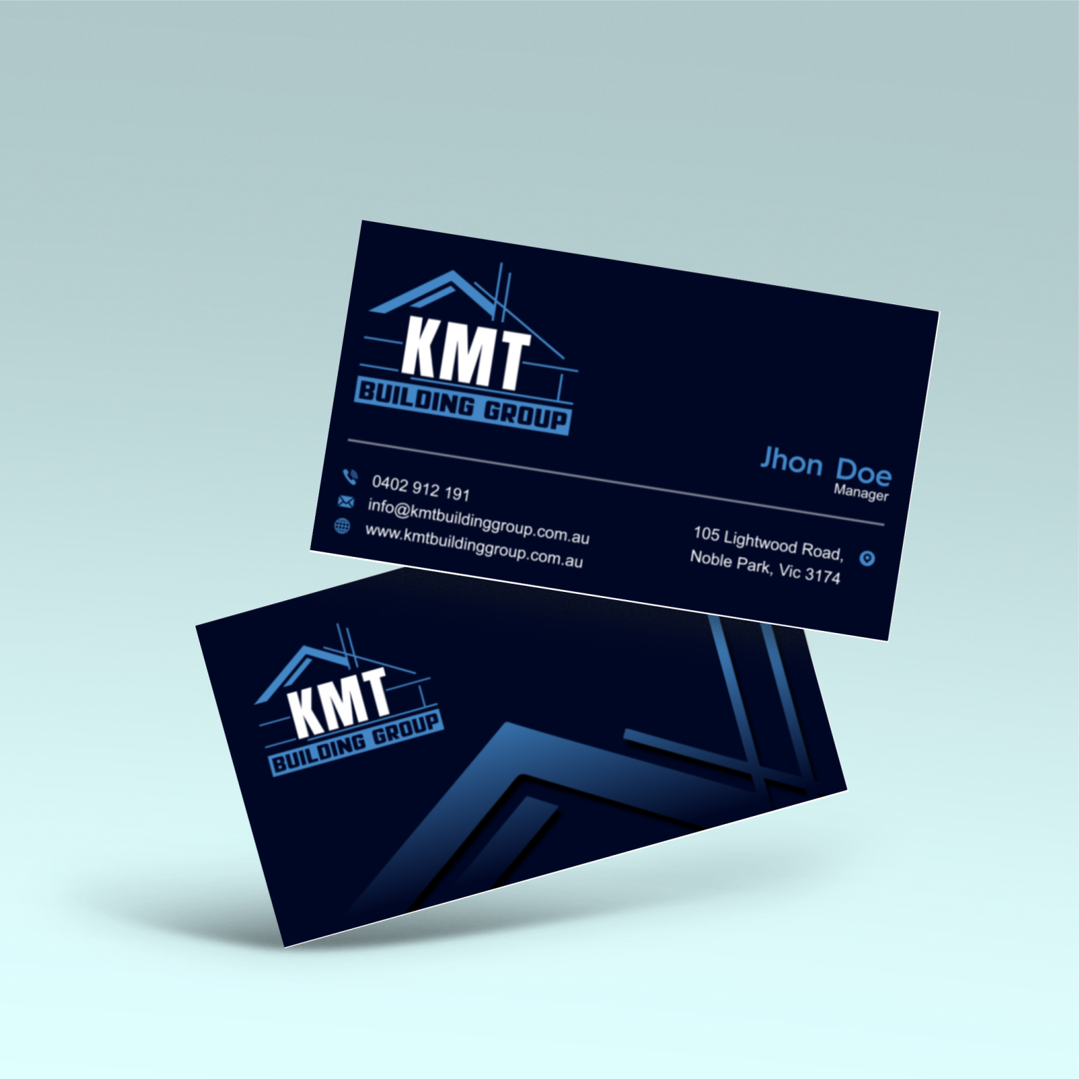 Diseño de Tarjeta de Presentación por vintana para KMT Building Group Pty Ltd | Diseño #37198538