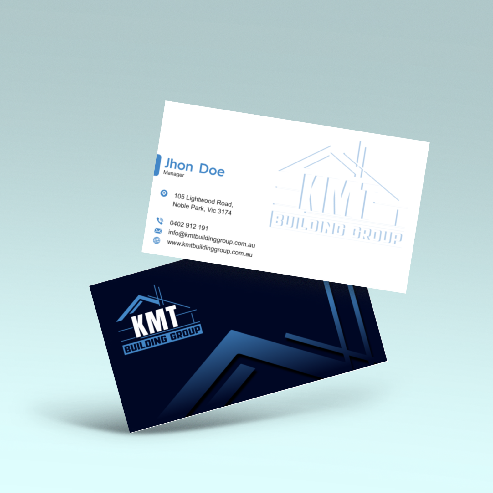 Diseño de Tarjeta de Presentación por vintana para KMT Building Group Pty Ltd | Diseño #37198539