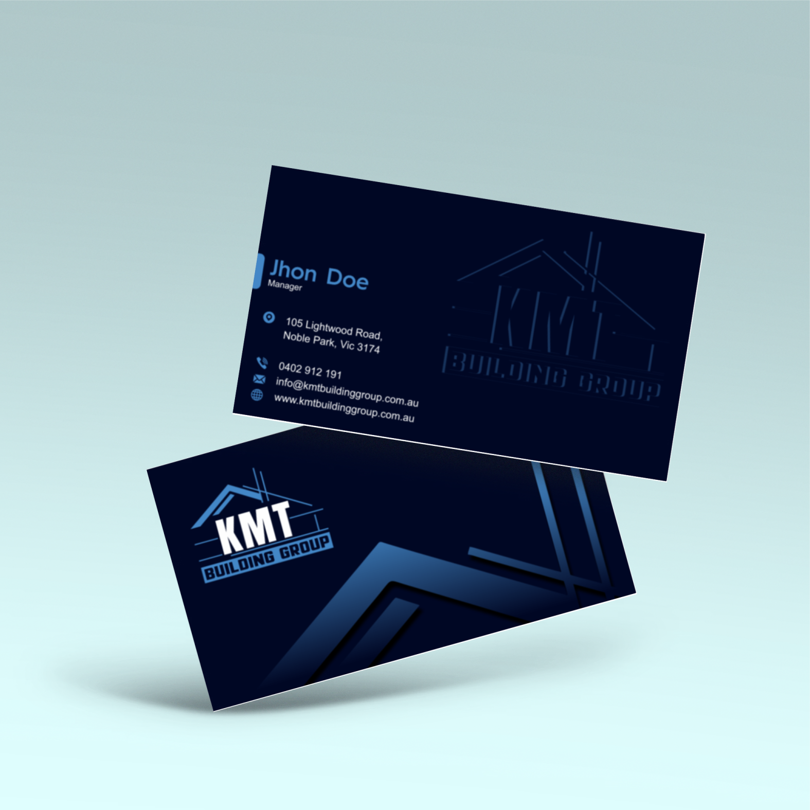 Diseño de Tarjeta de Presentación por vintana para KMT Building Group Pty Ltd | Diseño #37198540