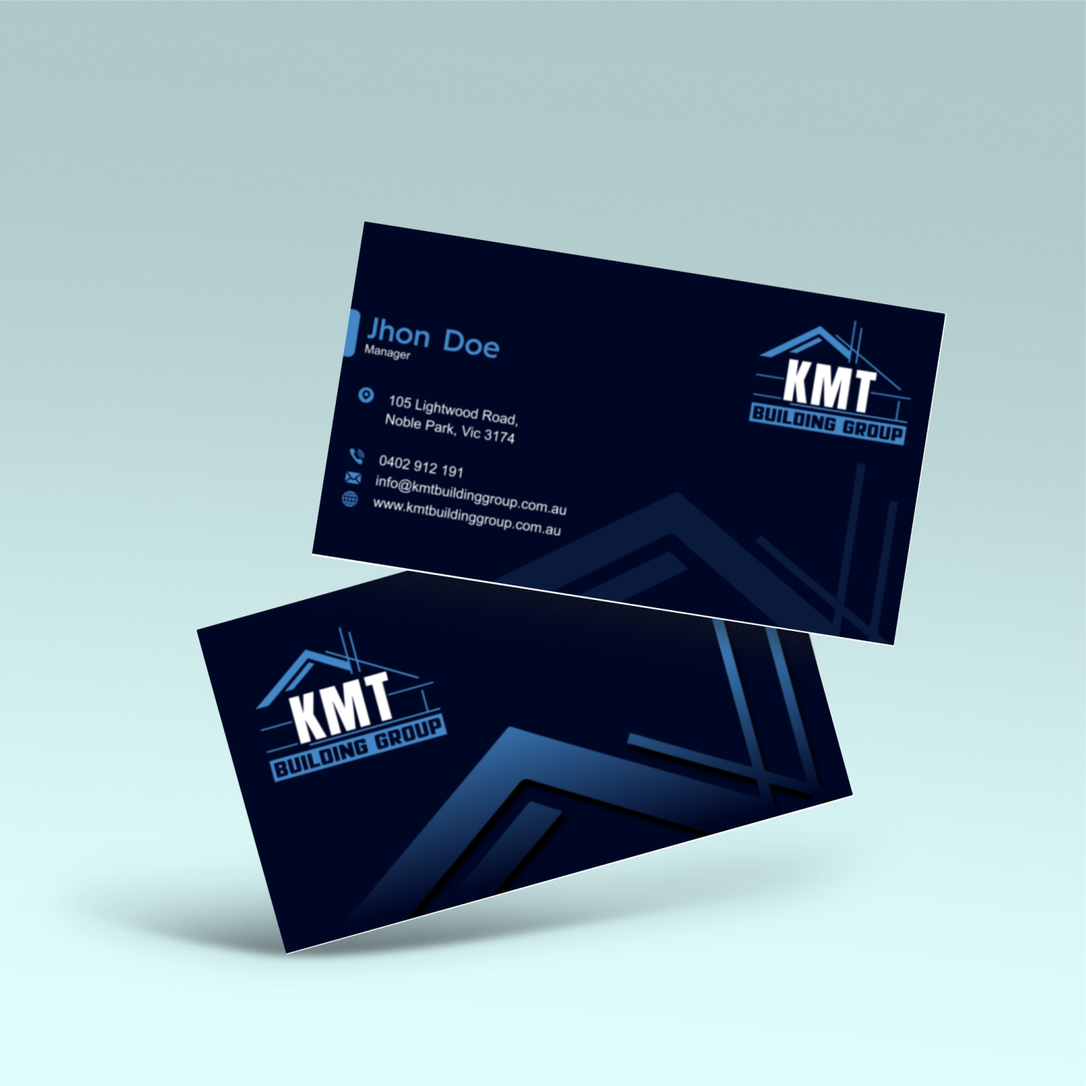 Diseño de Tarjeta de Presentación por vintana para KMT Building Group Pty Ltd | Diseño #37198551