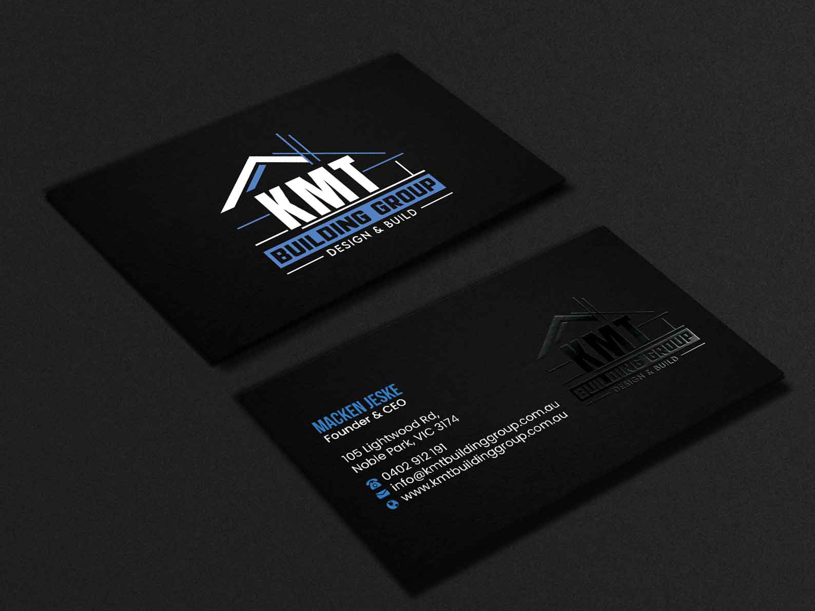 Diseño de Tarjeta de Presentación por R.design para KMT Building Group Pty Ltd | Diseño #37195988