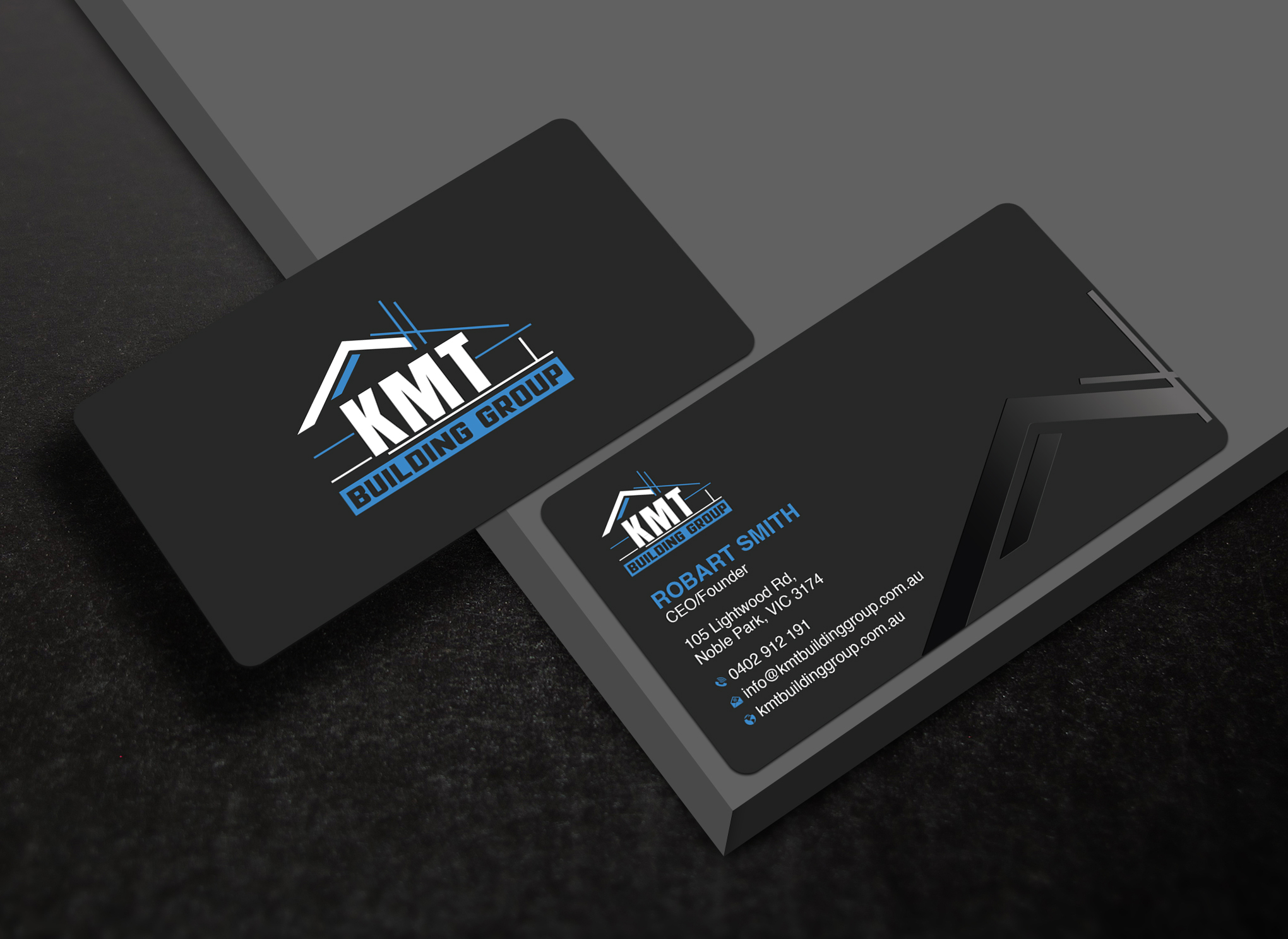 Diseño de Tarjeta de Presentación por Uttom 2 para KMT Building Group Pty Ltd | Diseño #37196971