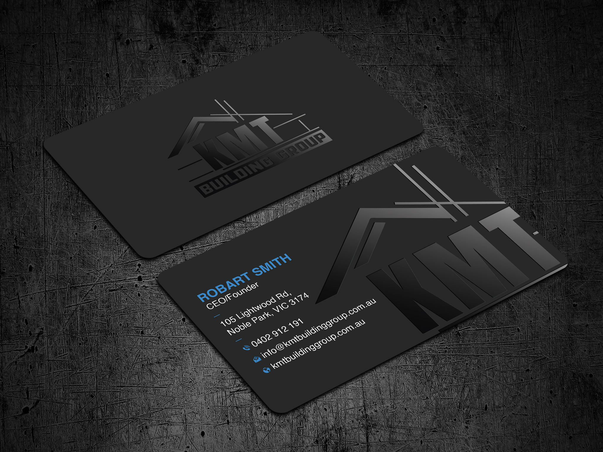 Diseño de Tarjeta de Presentación por Uttom 2 para KMT Building Group Pty Ltd | Diseño #37197134