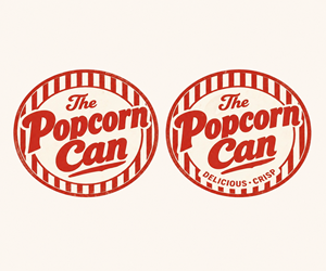 Logo Design by Andrés Sebastián for The Popcorn Can | Design #37209205