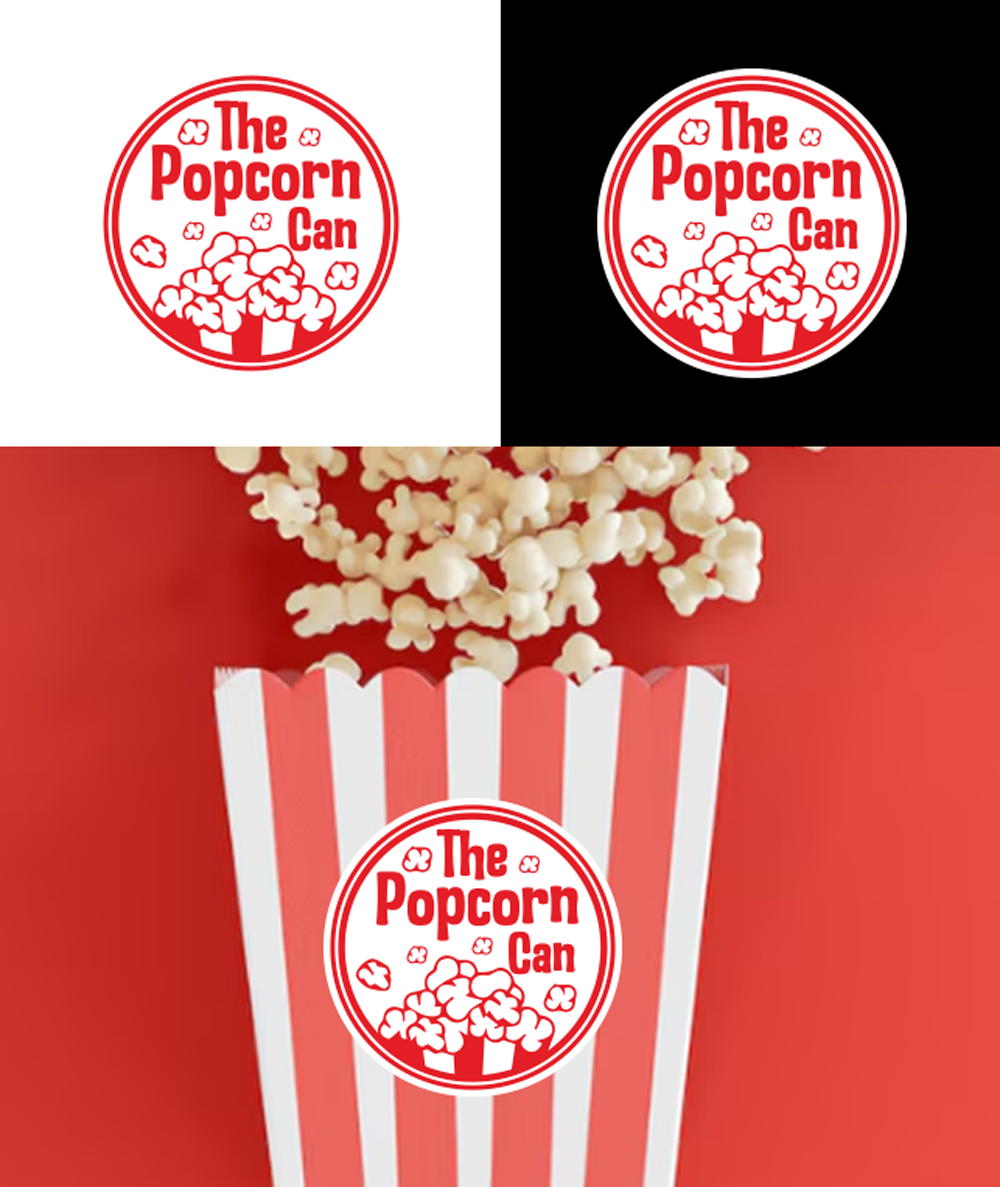 Logo Design by RA-bica for The Popcorn Can | Design #37210162