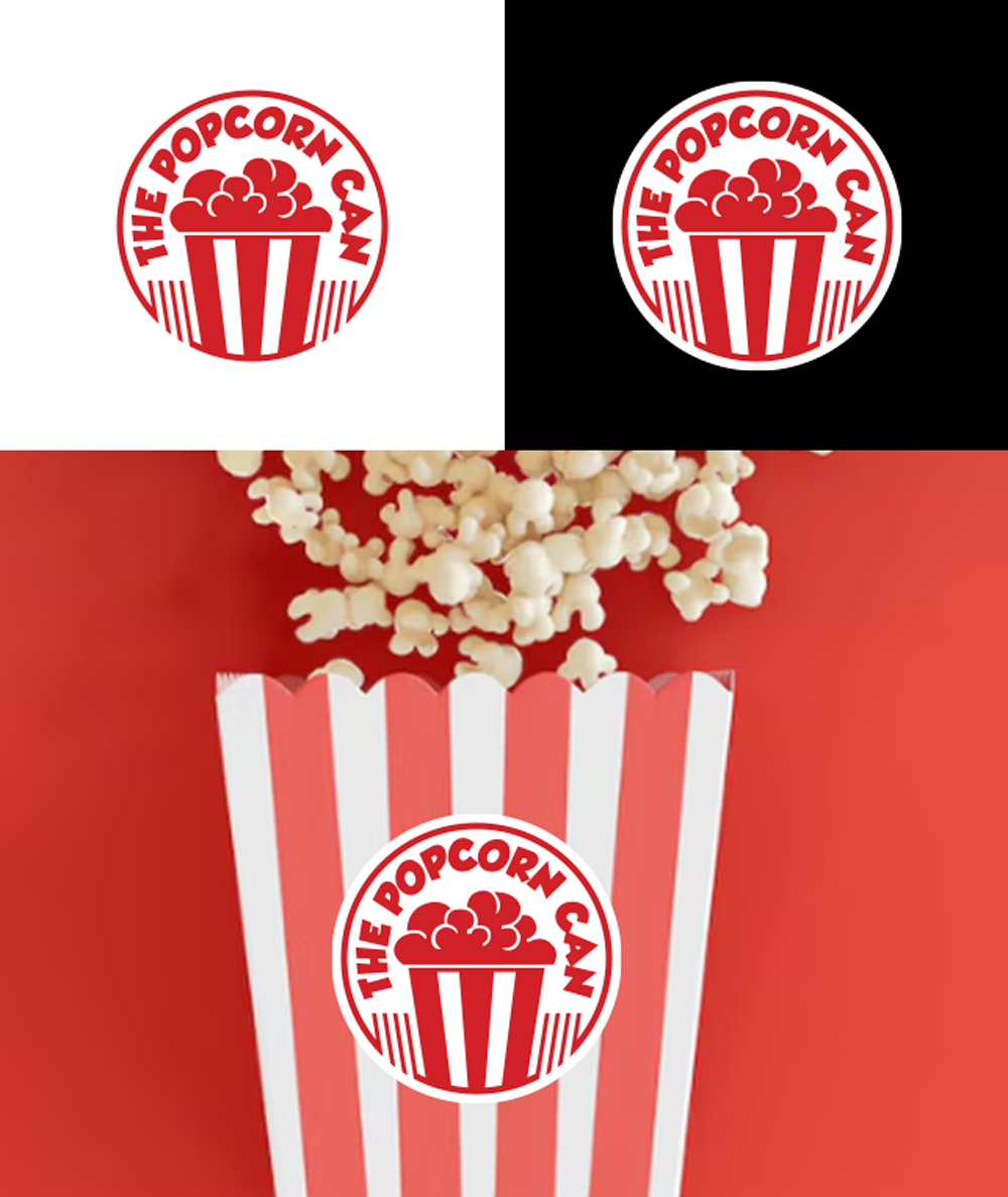 Logo Design by RA-bica for The Popcorn Can | Design #37210164