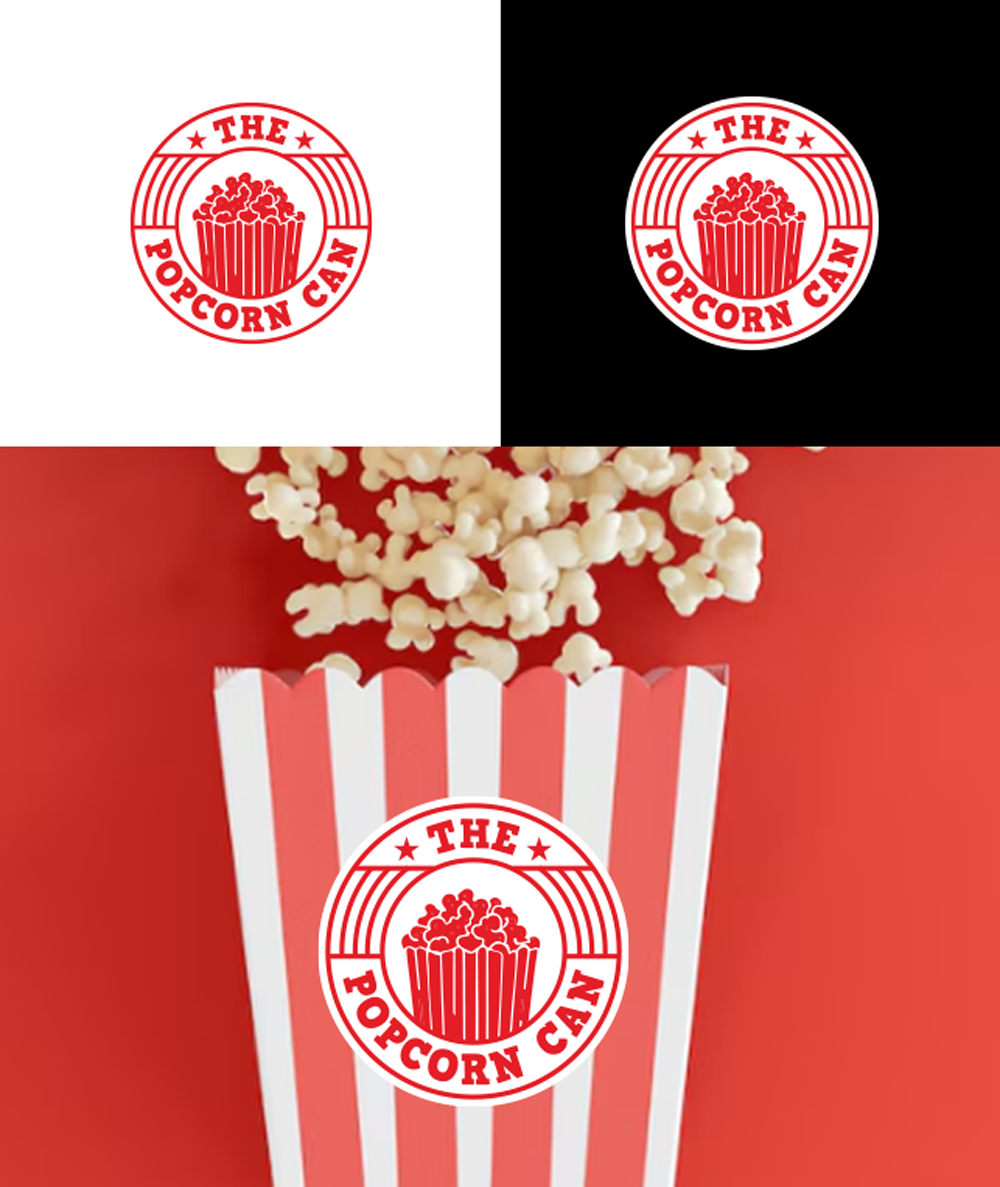 Logo Design by RA-bica for The Popcorn Can | Design #37210165