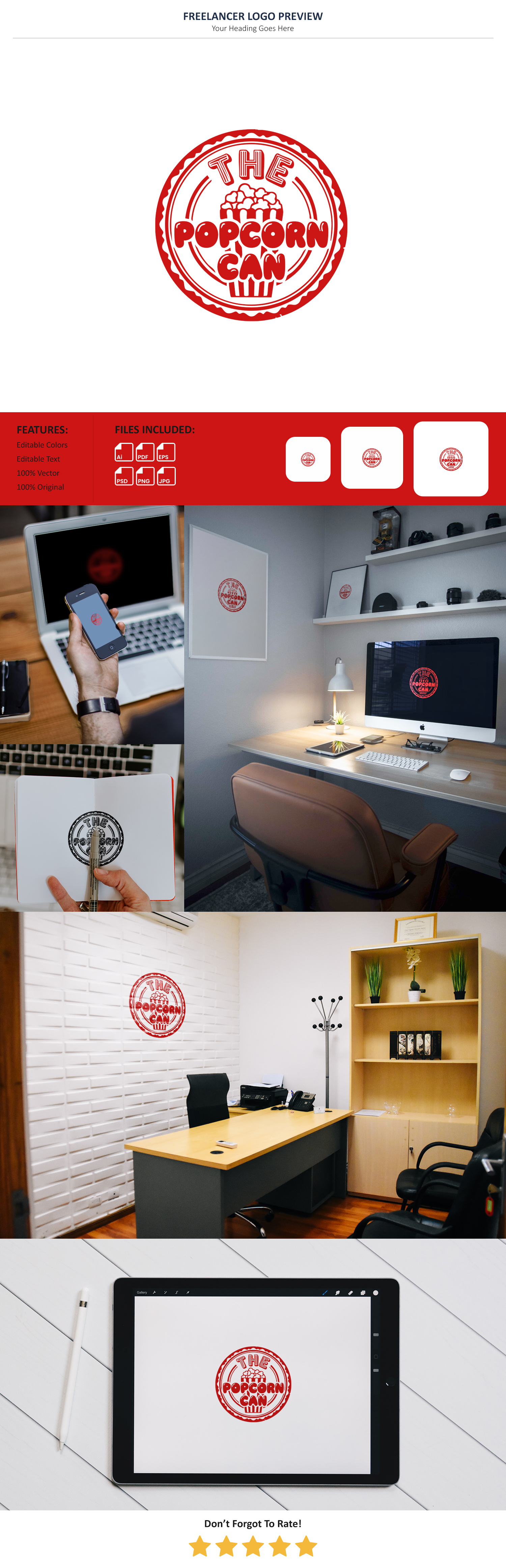 Logo Design by Pixel Foundry for The Popcorn Can | Design #37211289